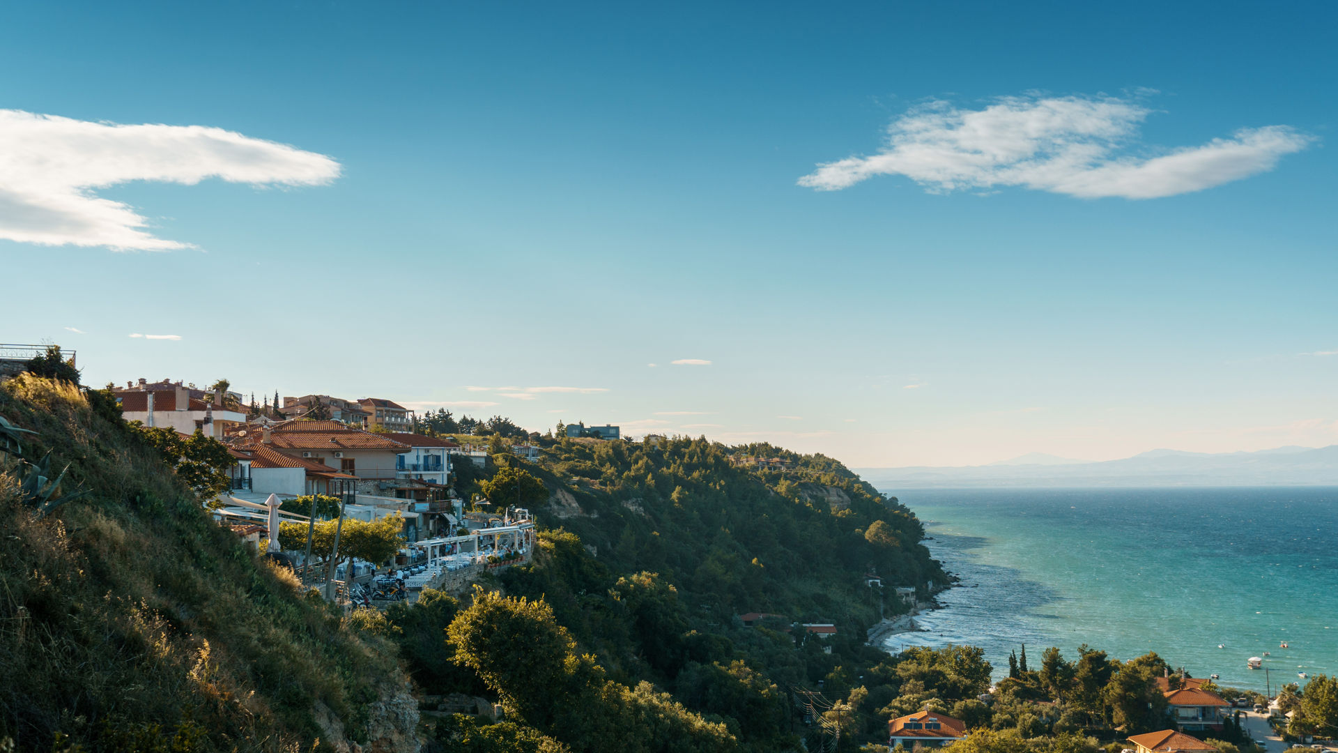 View to Afytos coast 