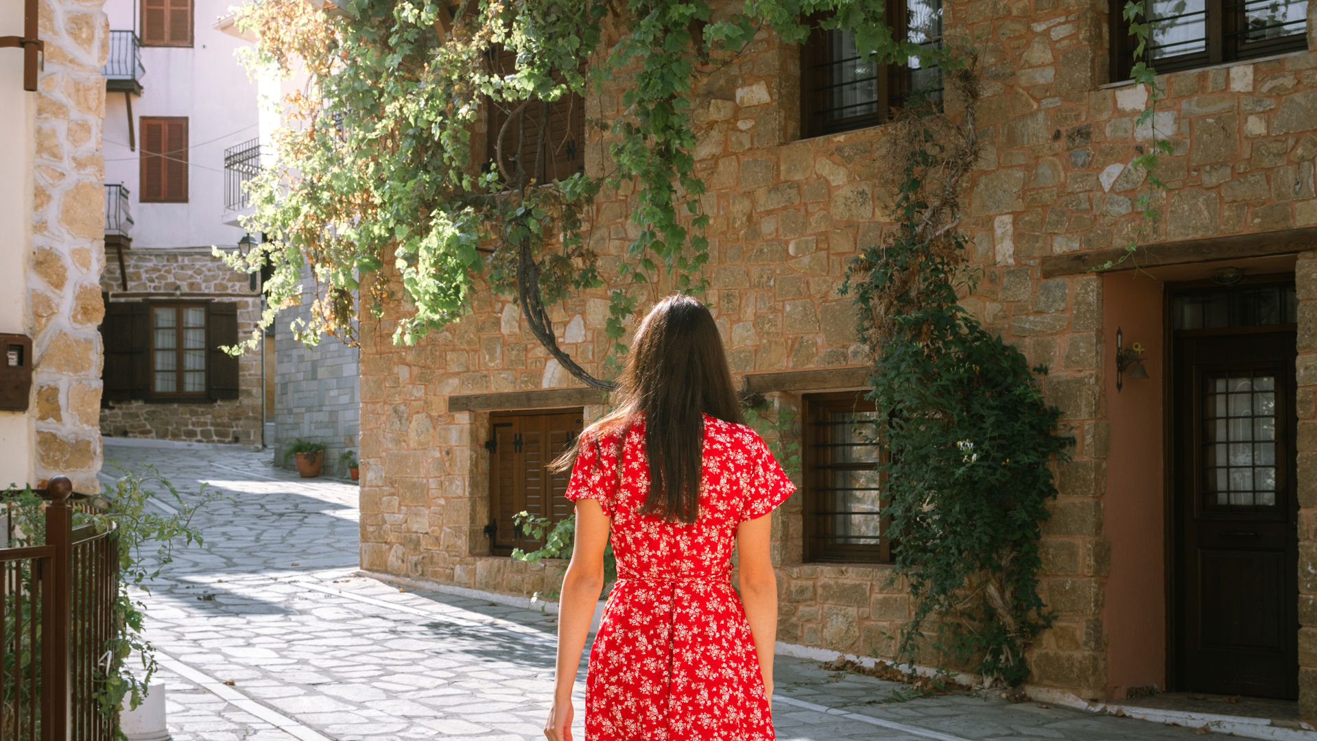 Strolling around Arnaia village