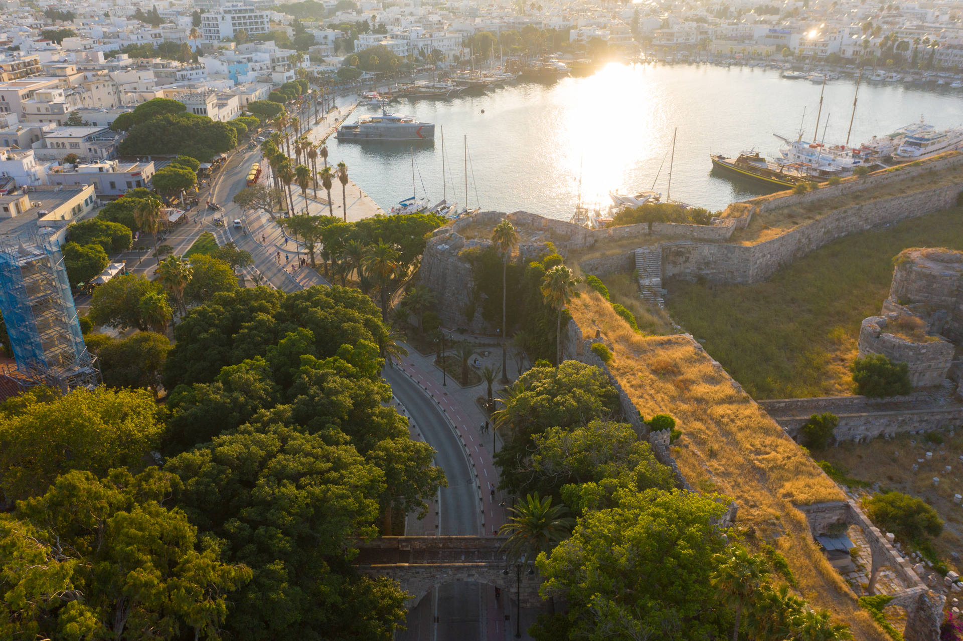 Aerial view of Neratzia Castle 