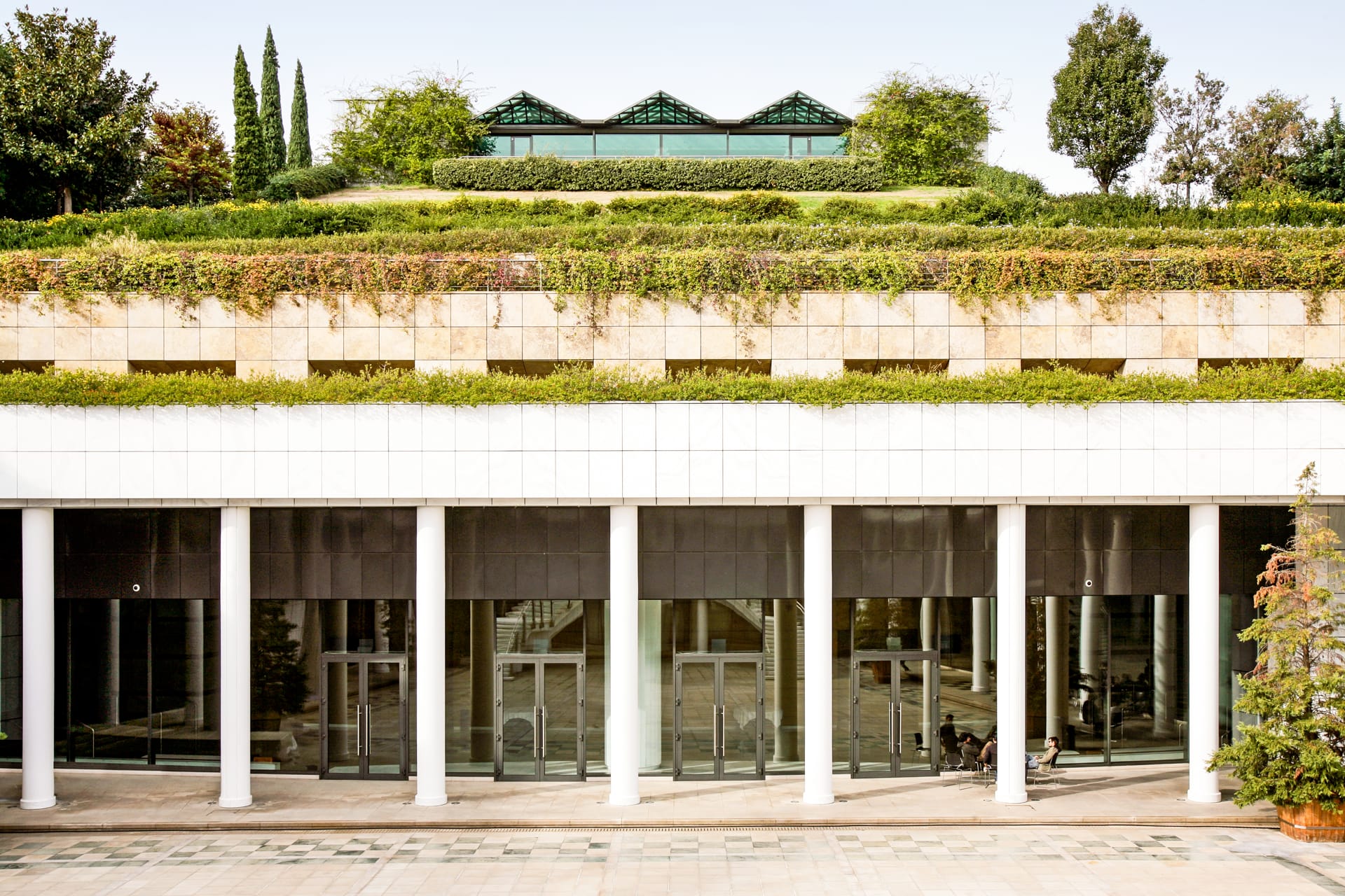 The Atrium of the Muses in the gardens of the Athens Megaron