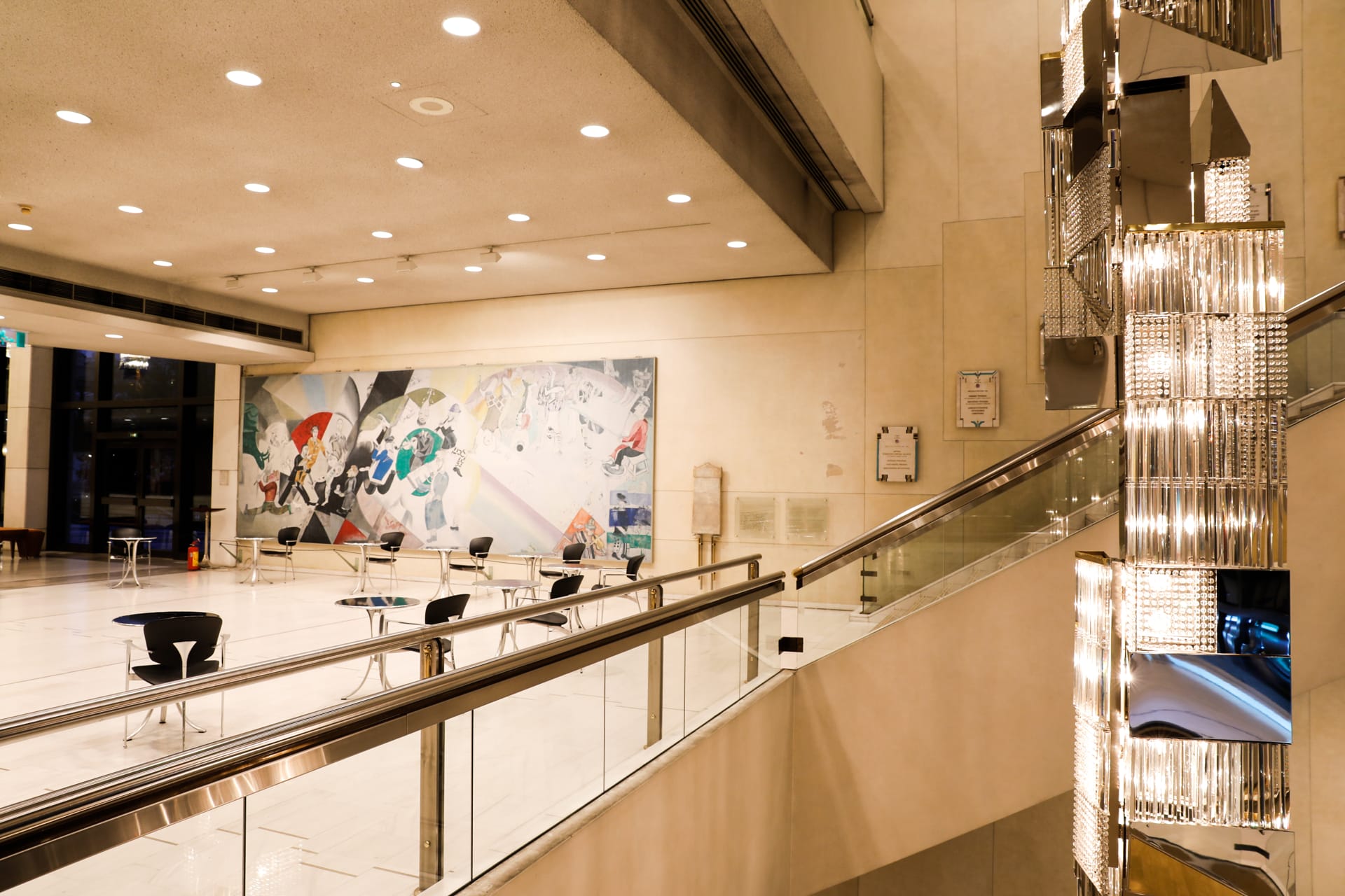 The Megaron Wine Bar in the foyer of the Christos Lambraki Hall