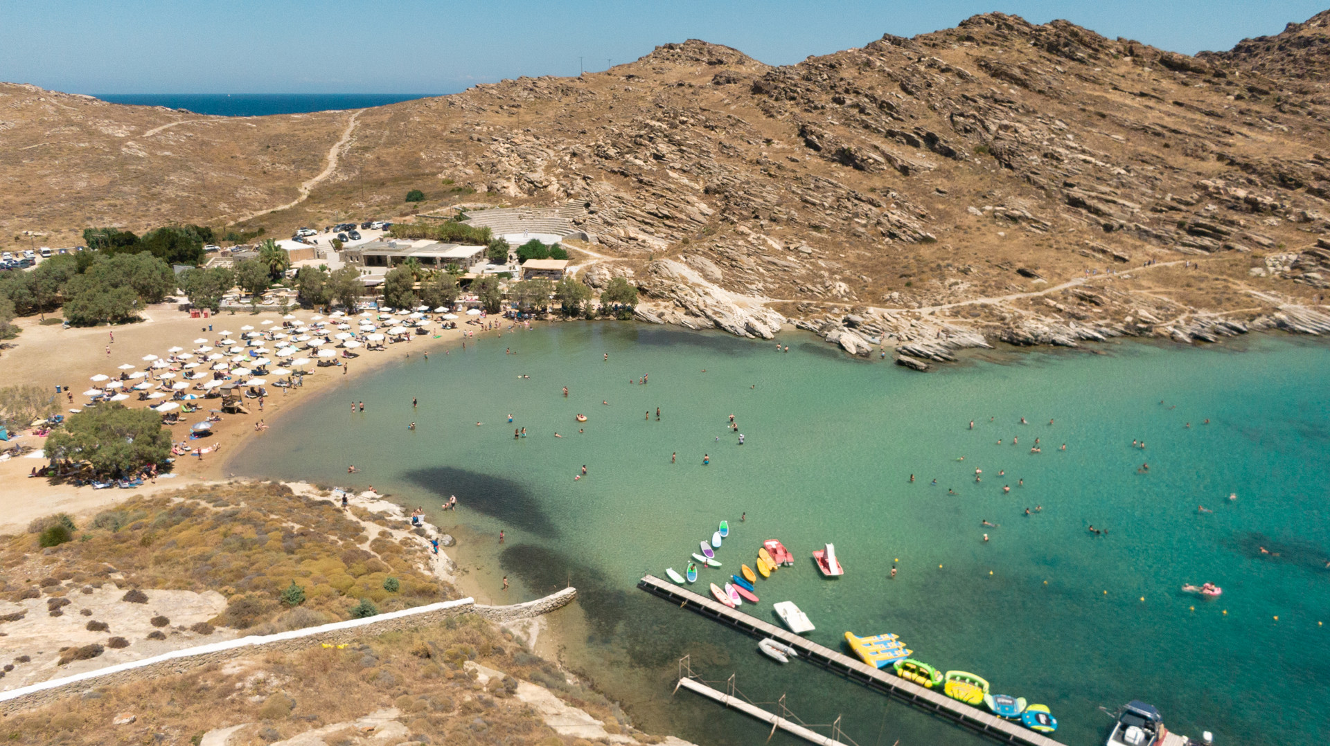 Agios Ioannis Detis beach is ideal for families in Paros