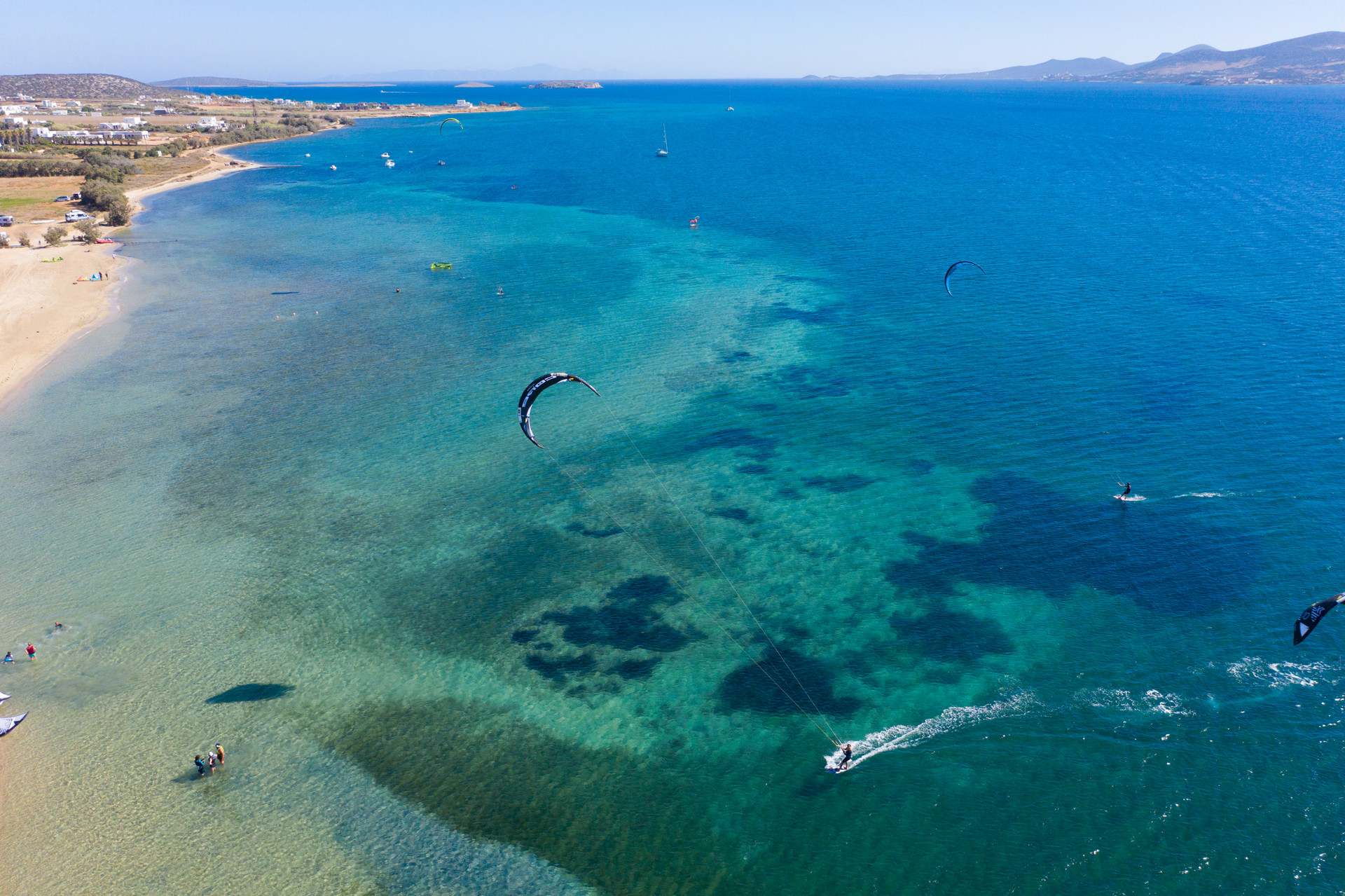 Pounda beach in Paros is one of Europe’s most famous wind & kitesurfing spots