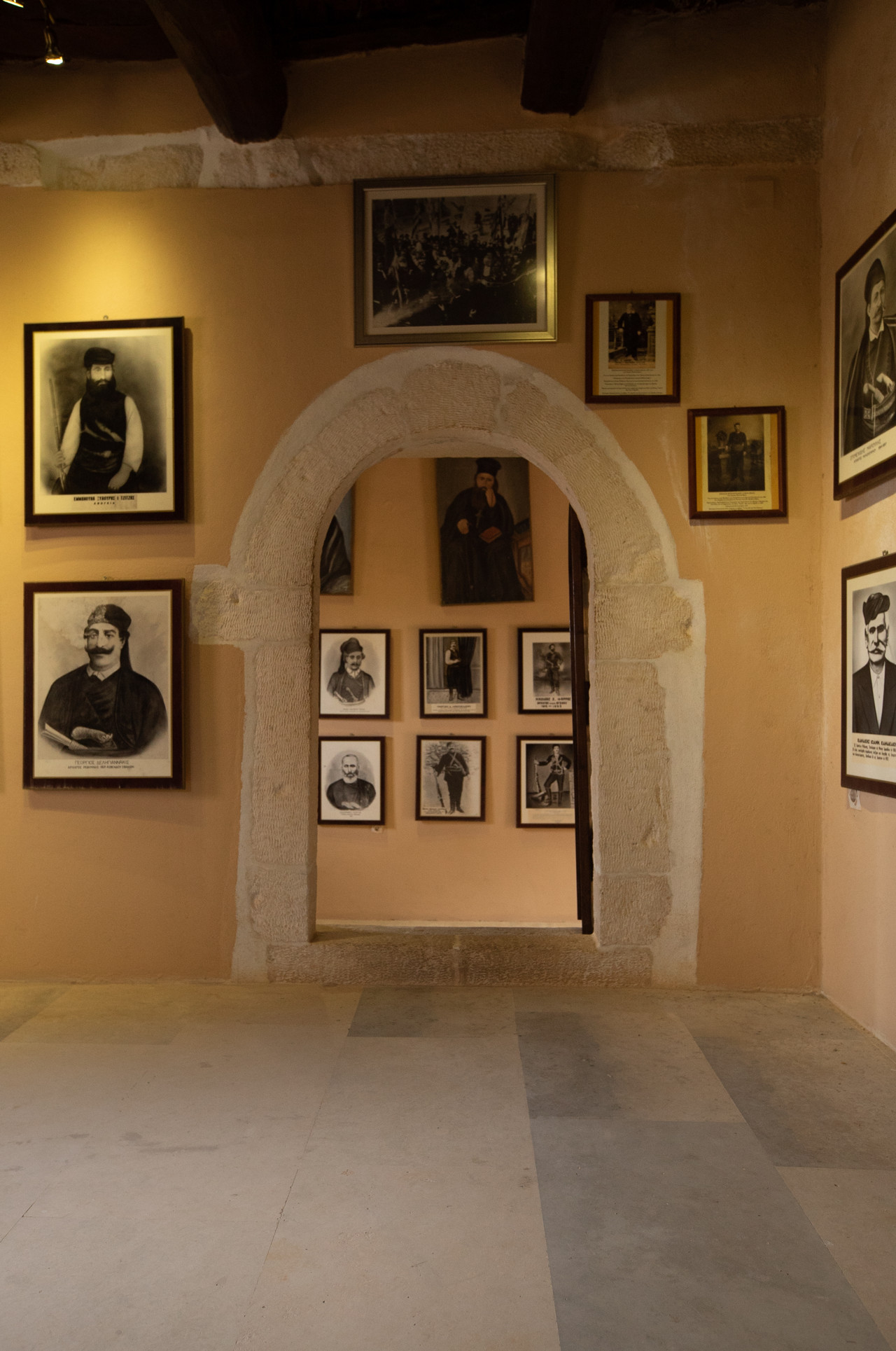 The Gallery of Arkadi Monastery with works inspired by the 19th-century revolt against the Ottomans