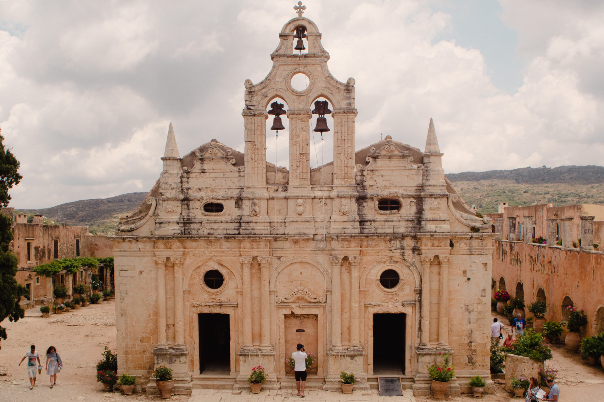 The 16th-century Katholikon sits at the heart of the Arkadi Monastery in Rethymno