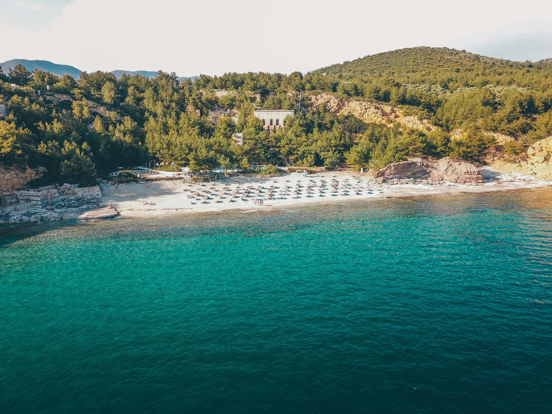 Metalia beach is named after the old metal-works factory above the beach