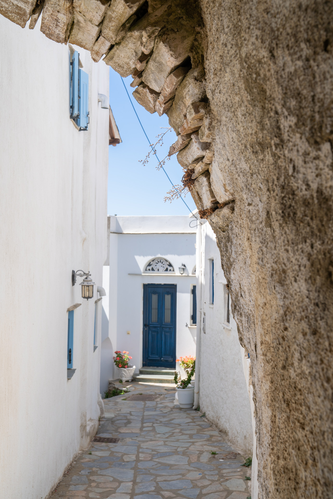 Falatados is located inland and follows the same traditional architecture as other Tinos villages 