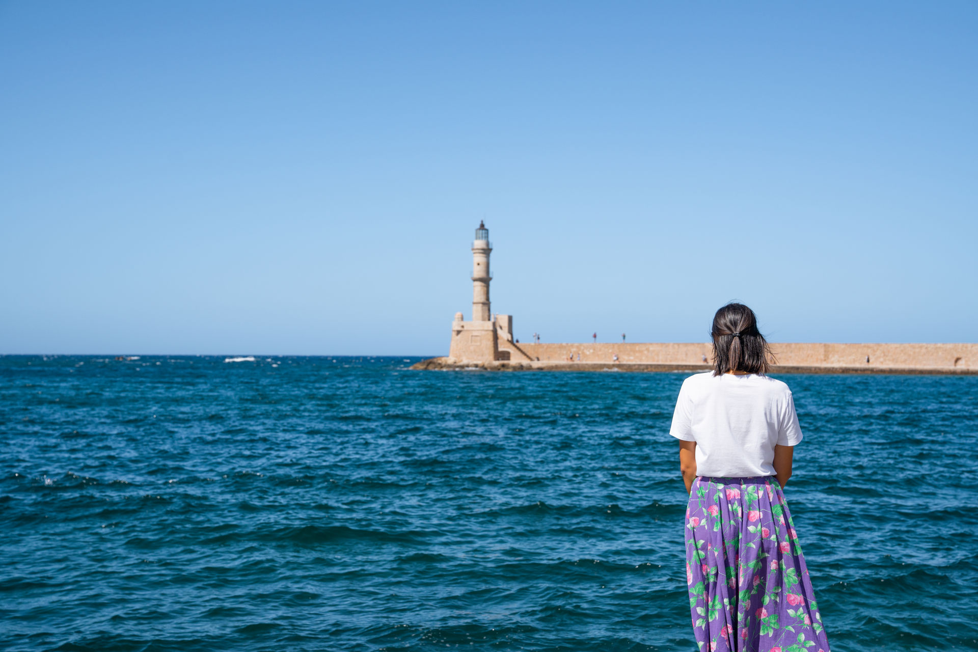 Chania’s famous lighthouse (originally built by the Venetians but reconstructed by the Egyptians in the 19th century)