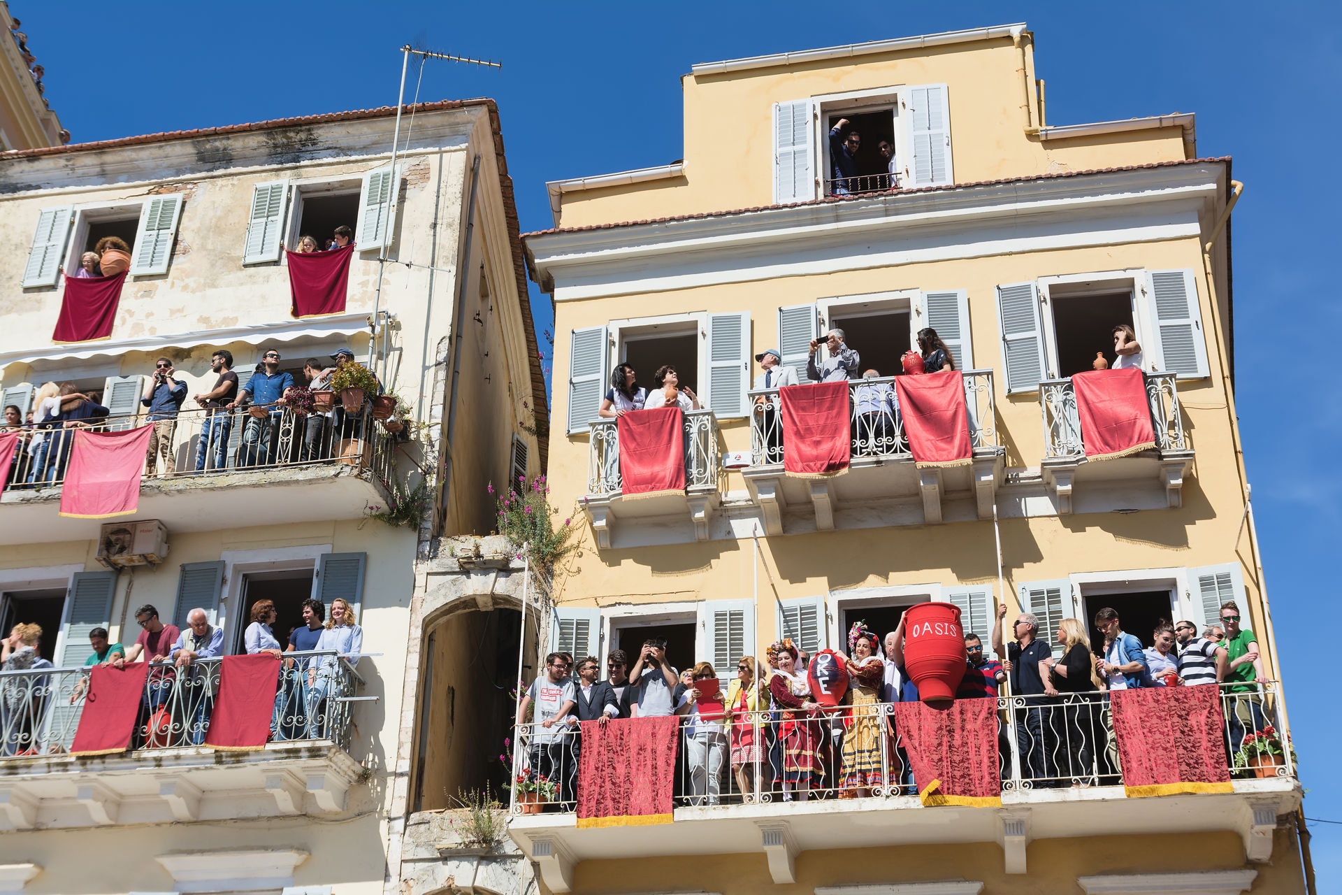 Easter pot smashing in Corfu