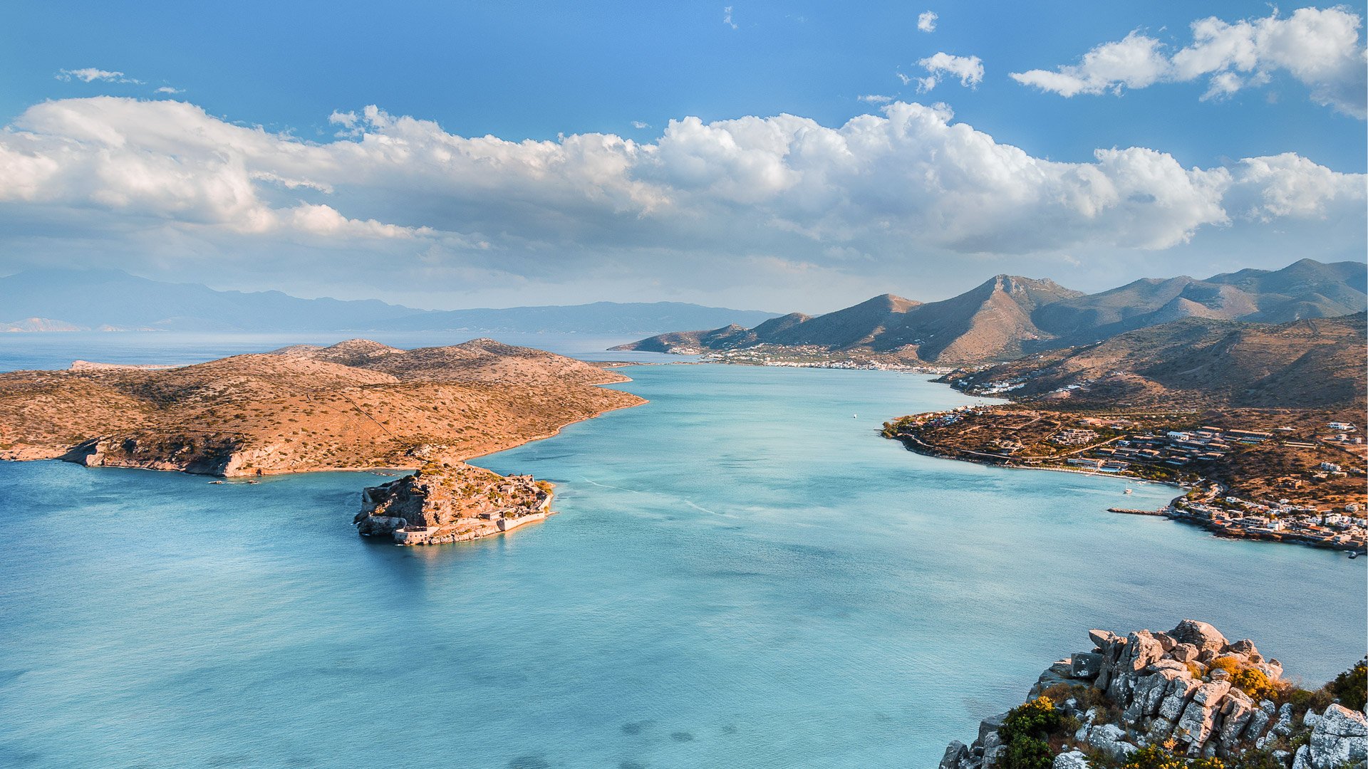 Elounda gulf and Spinalonga island