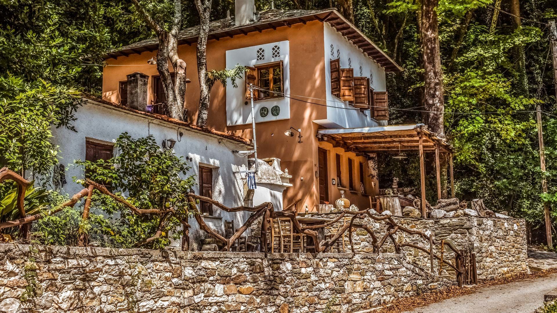 Milies village in Pelion