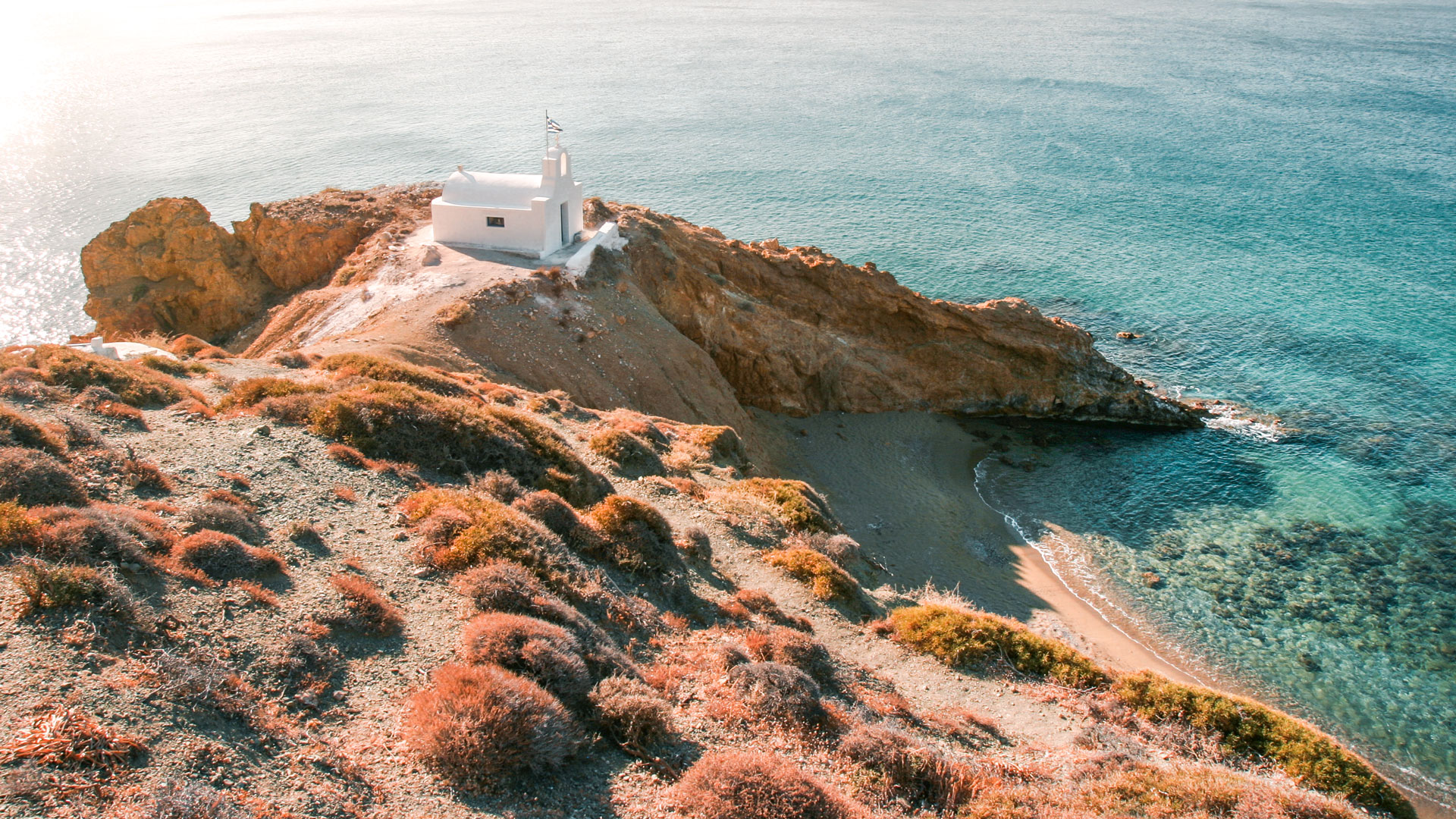 Remoted chapel on Anafi island