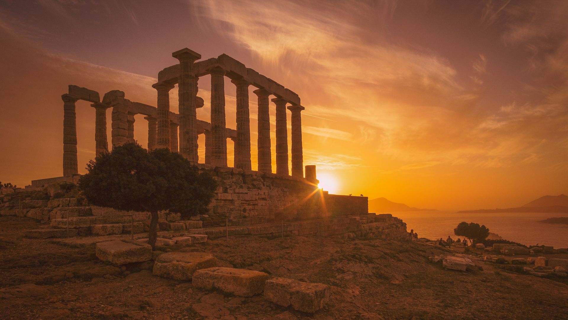 The temple of Poseidon, Sounio, Athens Riviera