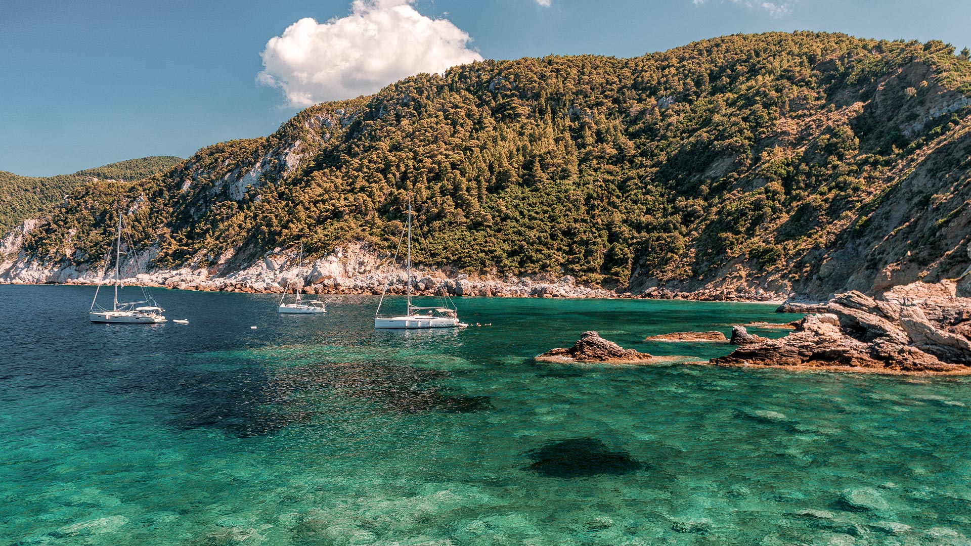 Saint Ioannis Beach in Skopelos island