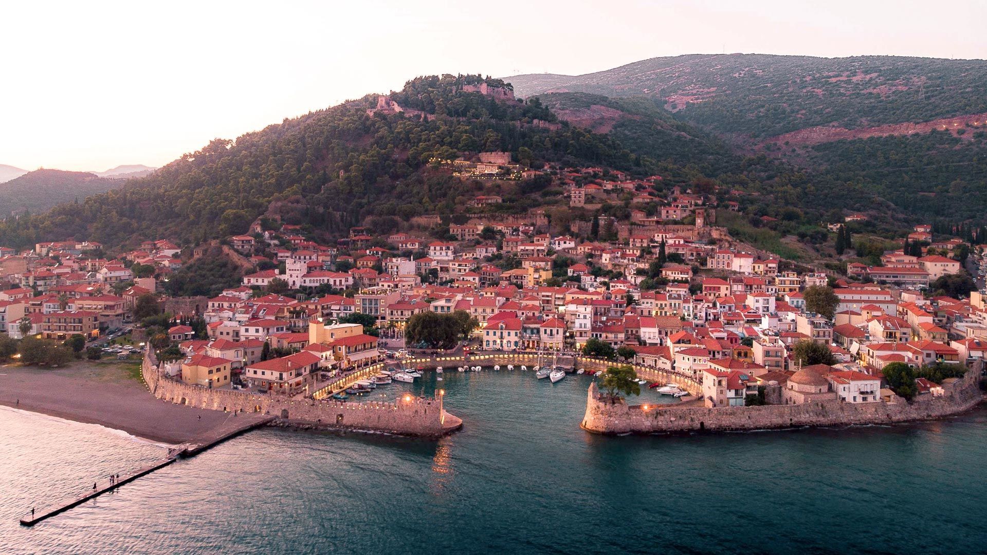 harbor of Nafpaktos by jason blackeye