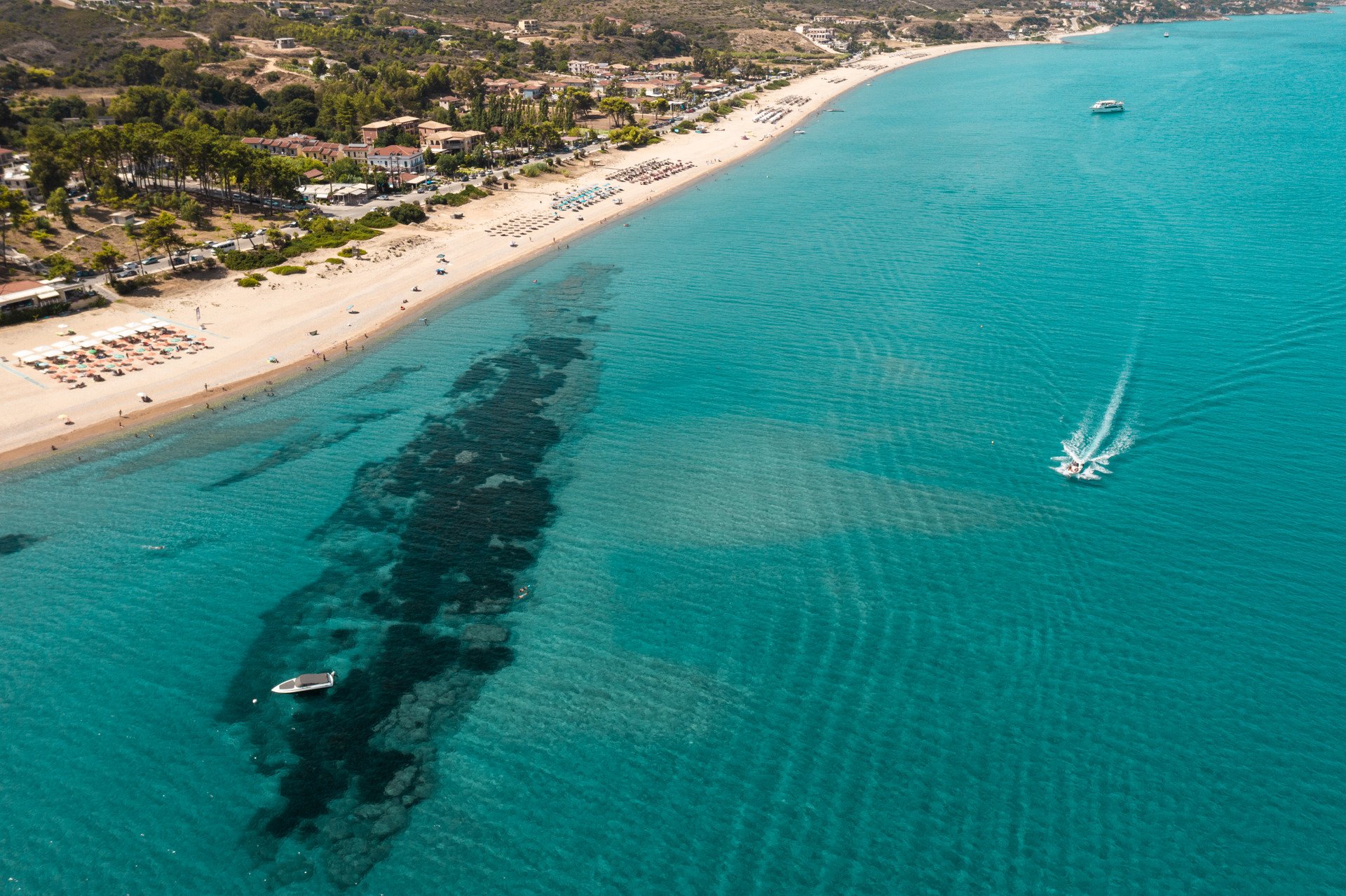 Aerial view of Skala beach