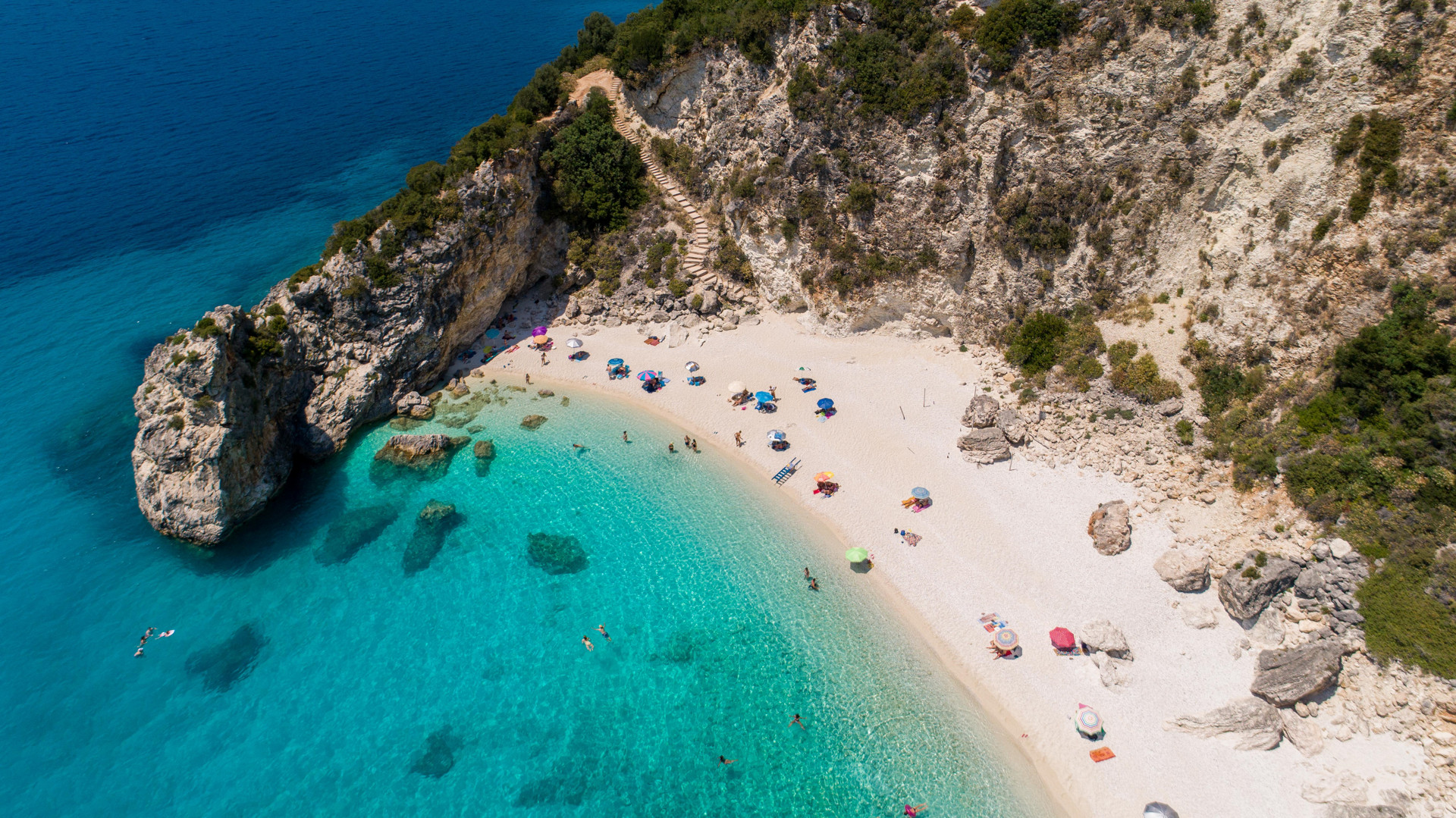 Agiofili beach in Lefkada, near the village of Vasiliki