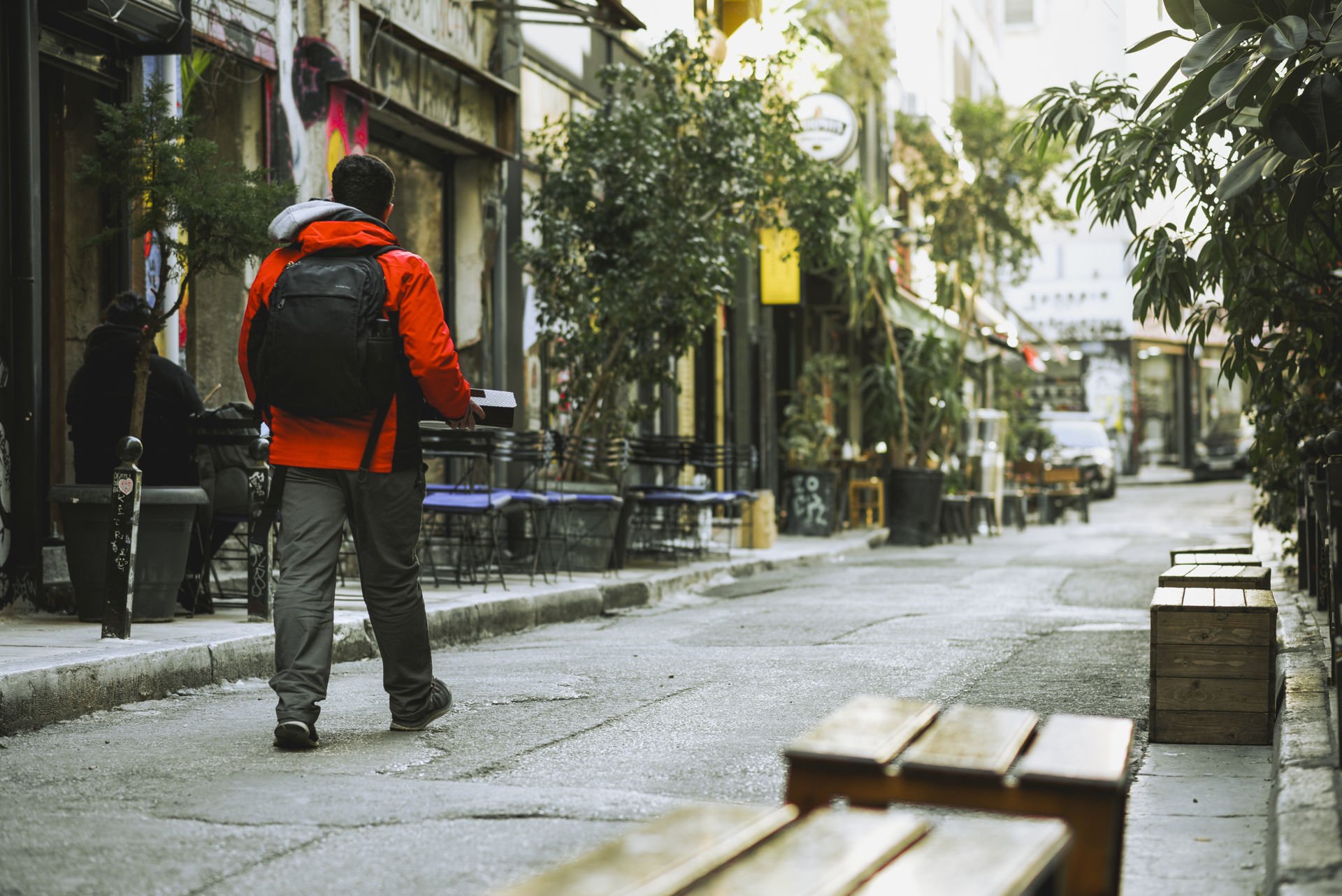 Walking at Protogenous street Psirri