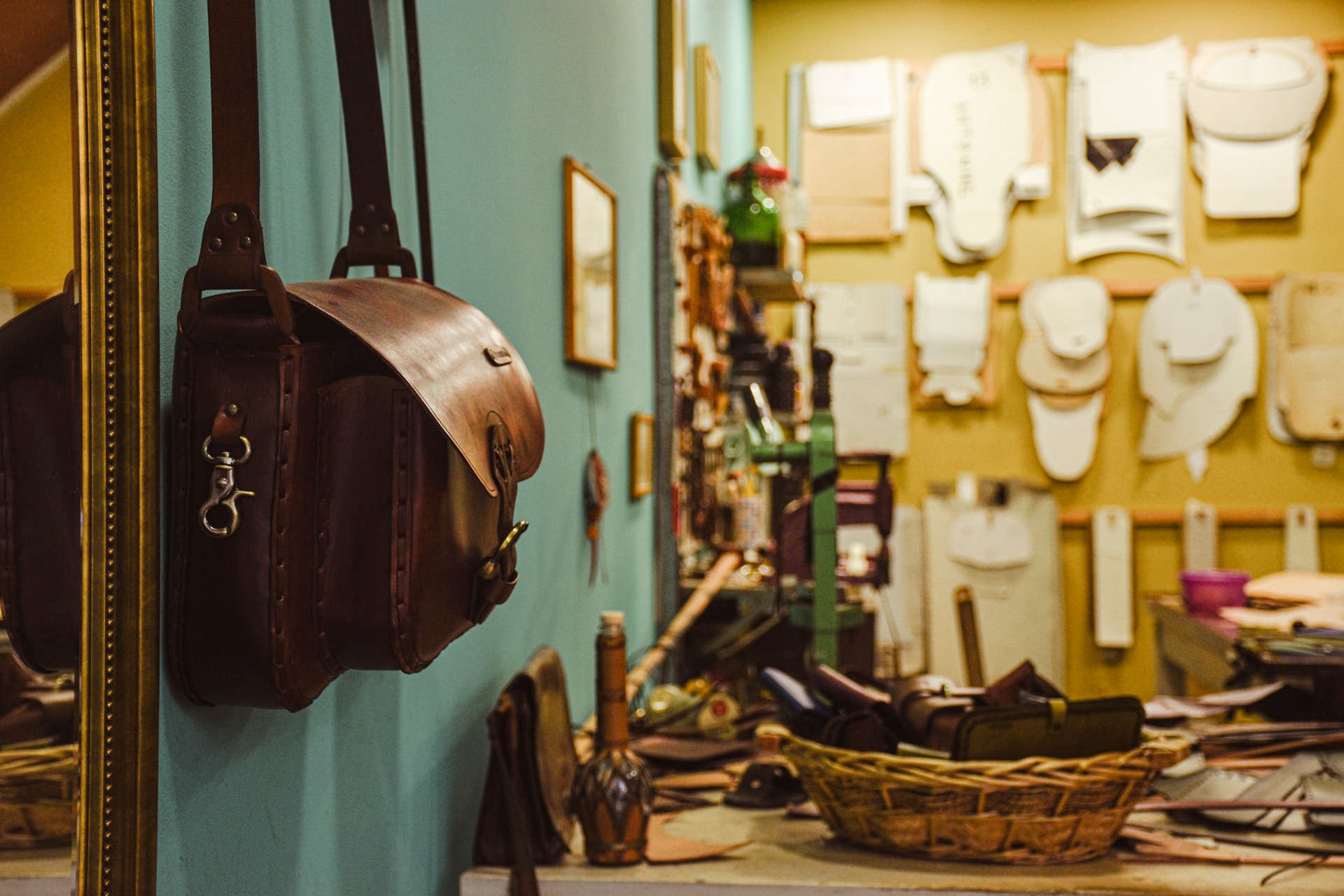 Karras handmade leatherwear shop & workshop in Psirri