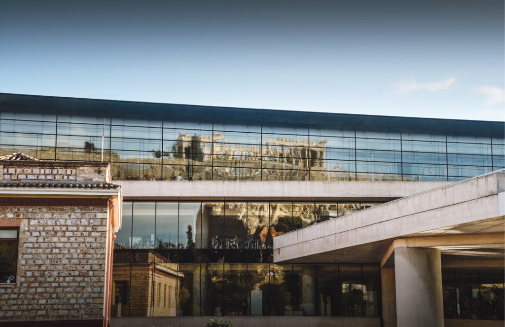 Reflection of the Acropolis Rock on the Acropolis Museum