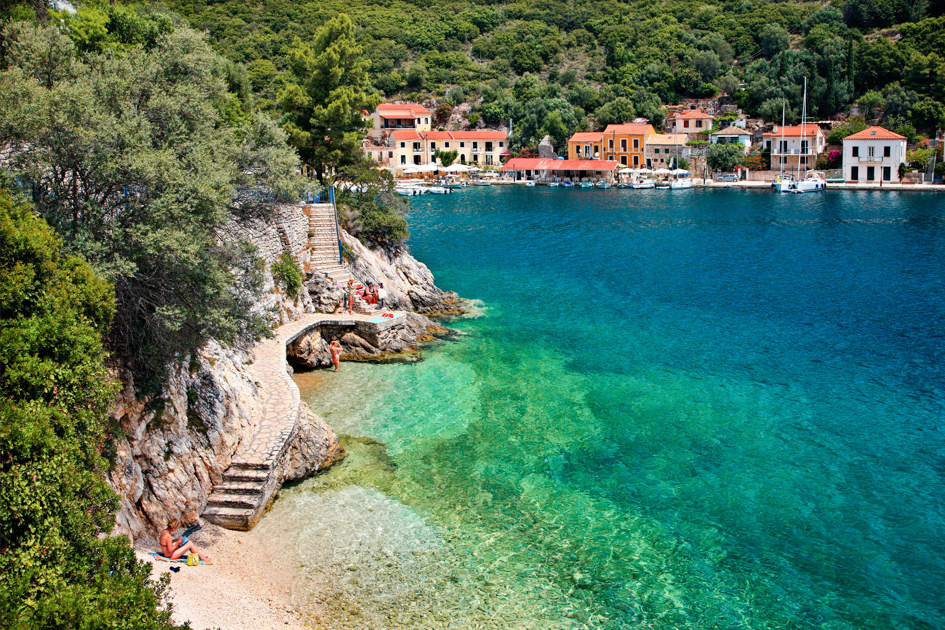 Tiny little beach next to Kioni village in Ithaca 