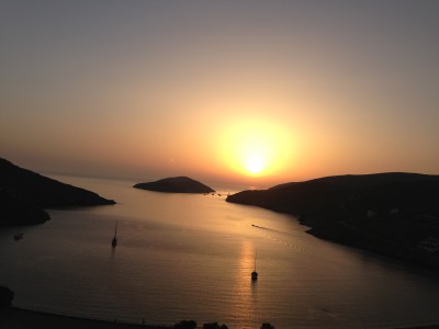 Sunset on Kythnos island
