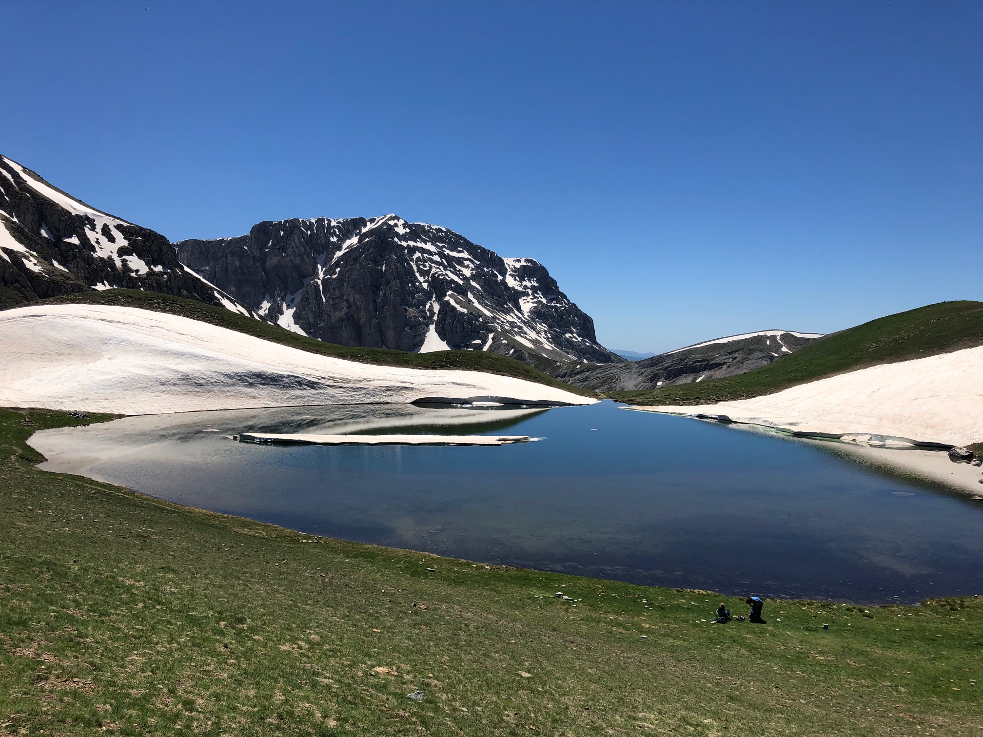 The Dragon Lake of Mt Tymfi is a highlight of the alpine landscape of Zagori
