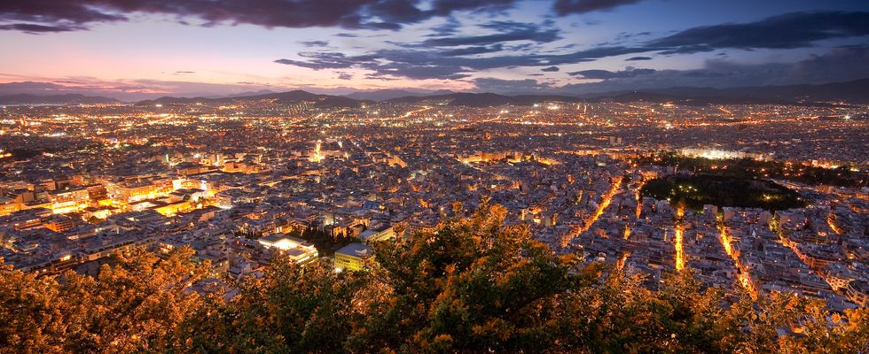 View of Athens from the Lycabettus hill