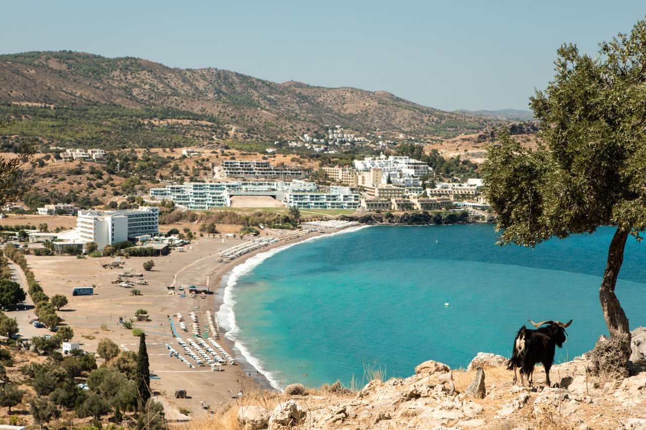 Vlycha beach in Rhodes