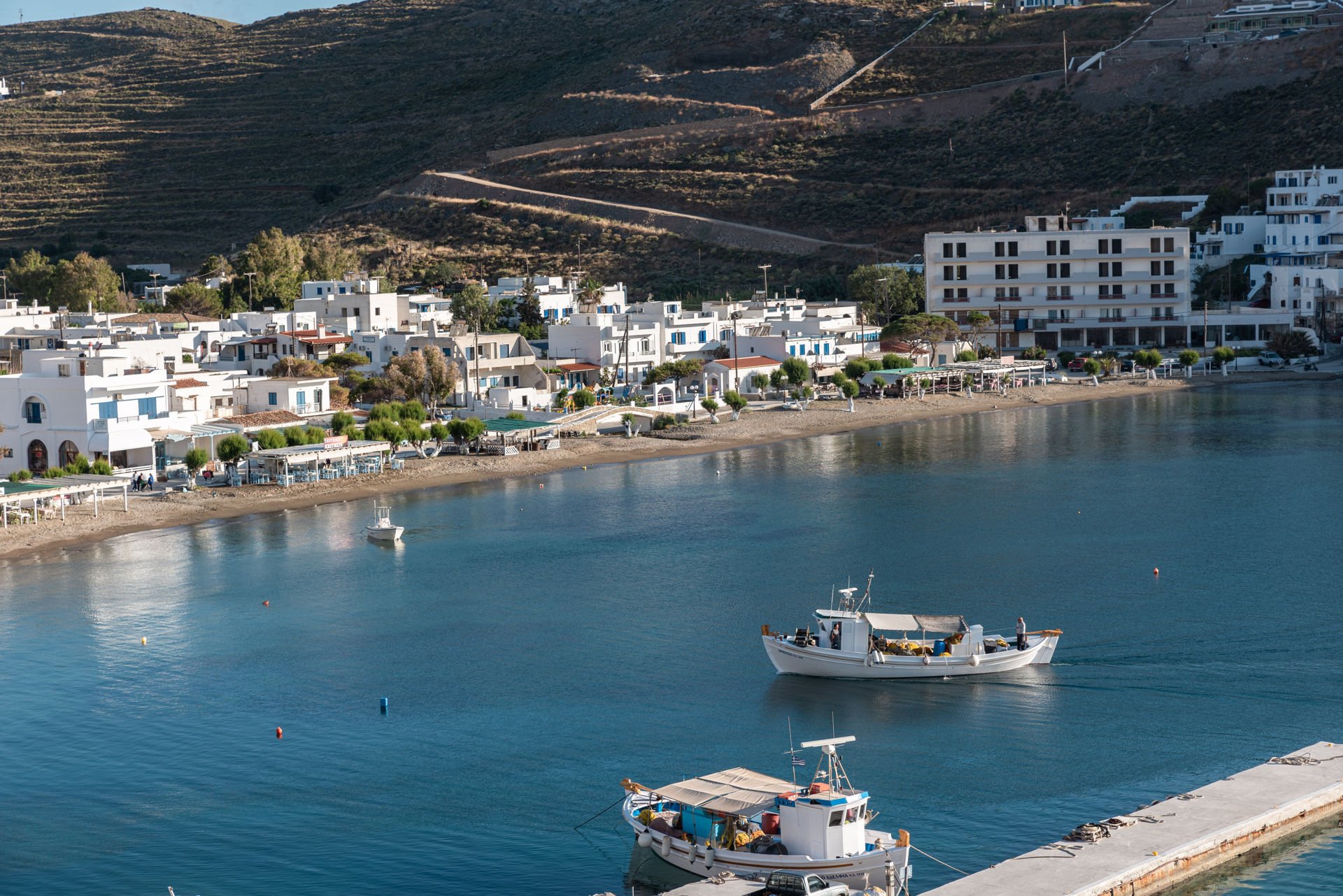 Ease into the Kythnos mood with coffee in Merichas by Stef Greece