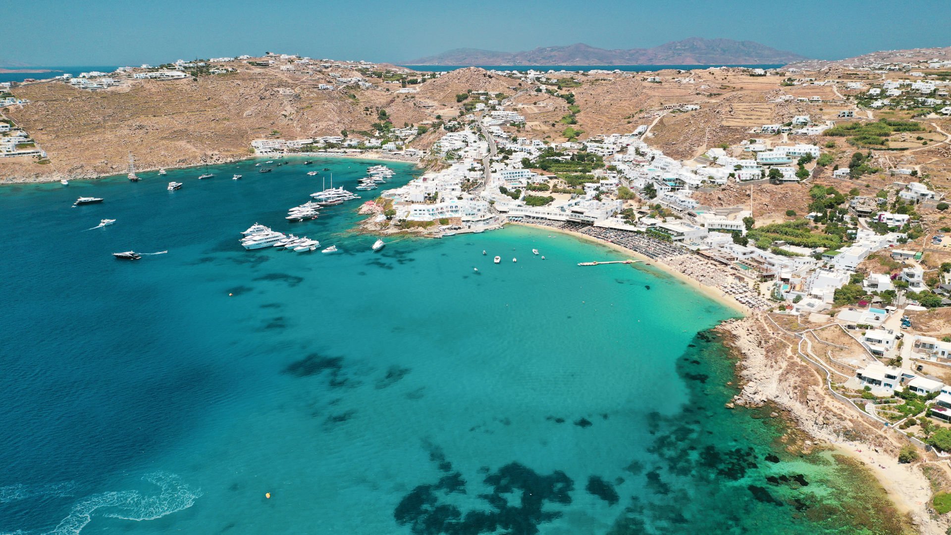 Platys Gialos in picturesque island of Mykonos