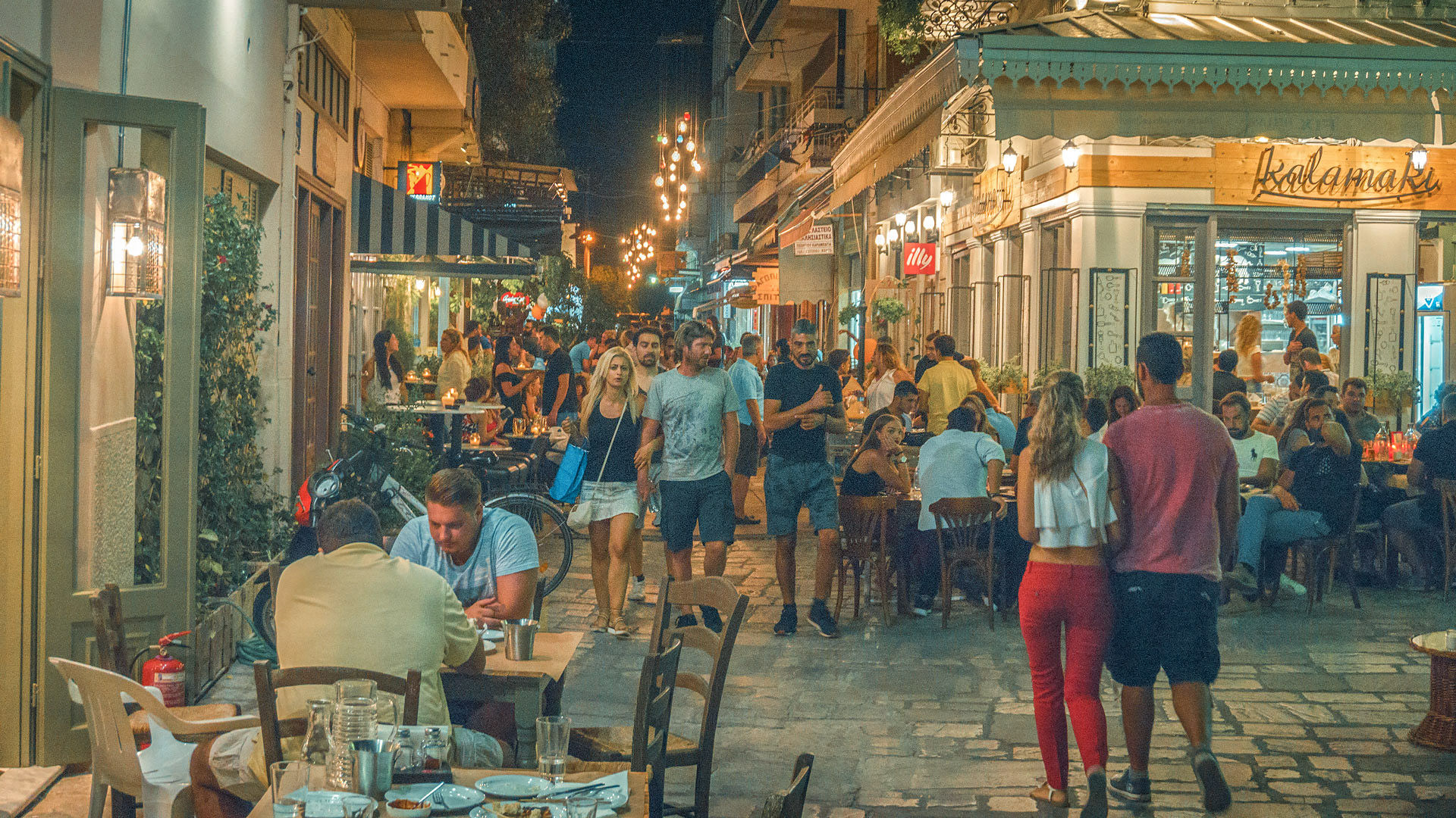 Kalamata historical centre during white night festival