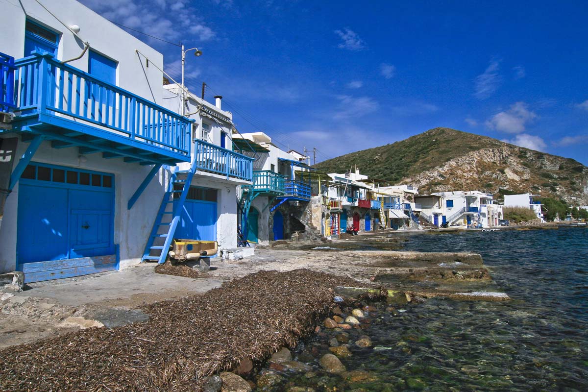 Little Venice - Milos' colourful hamlet above the water