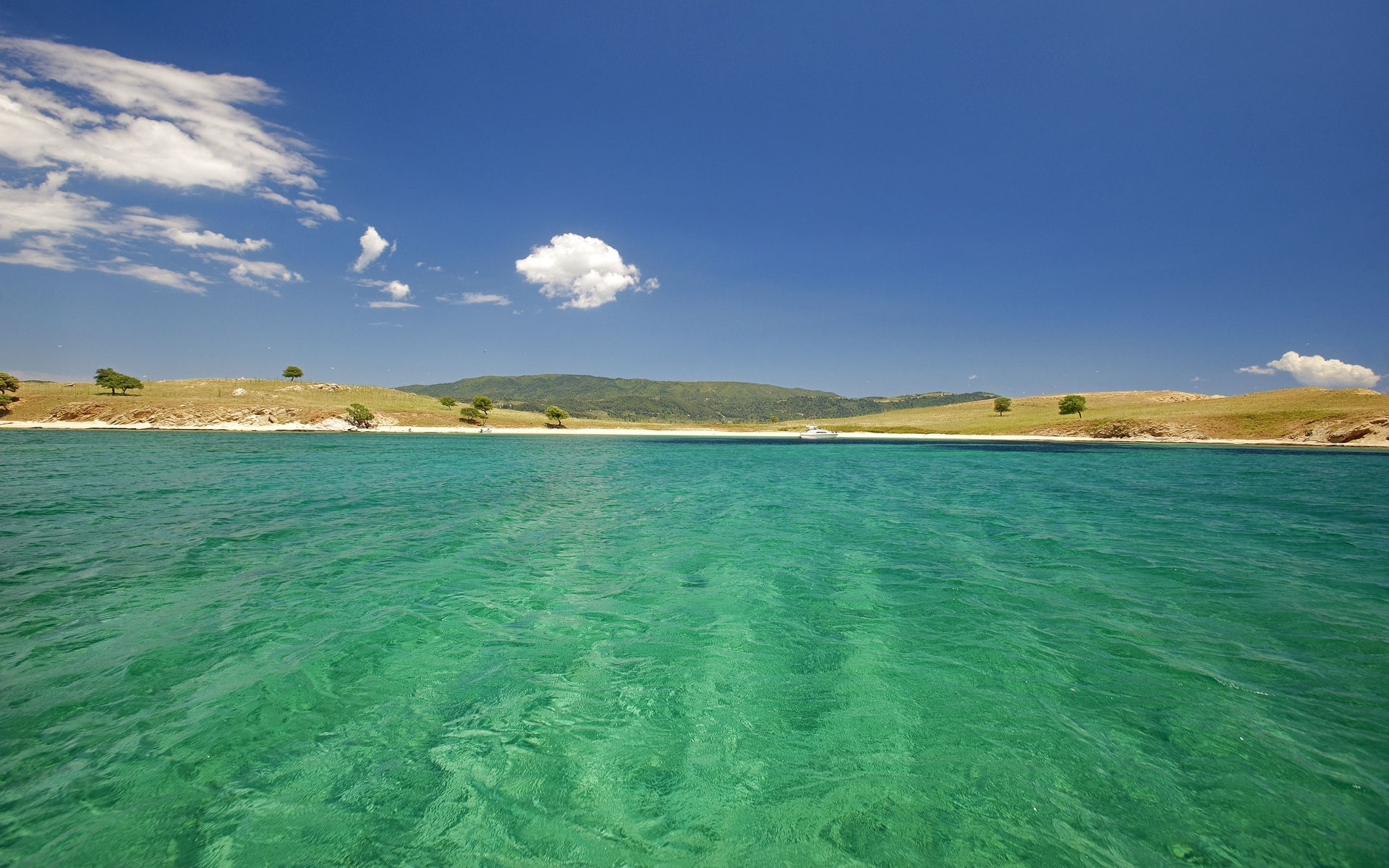 Ripples of turquoise on Ammouliani