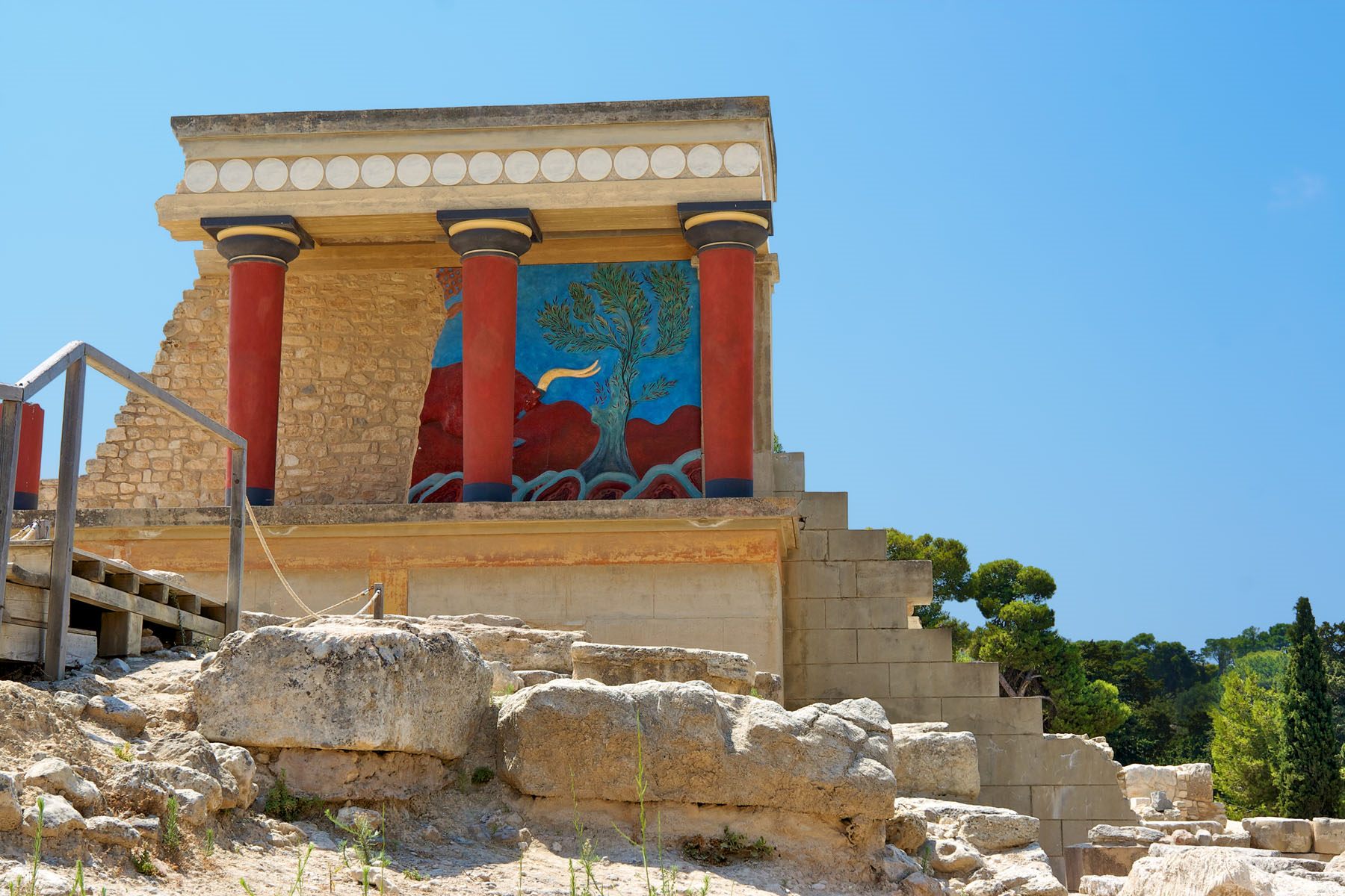 Ruins of the Palace of Knossos in Heraklion, Crete