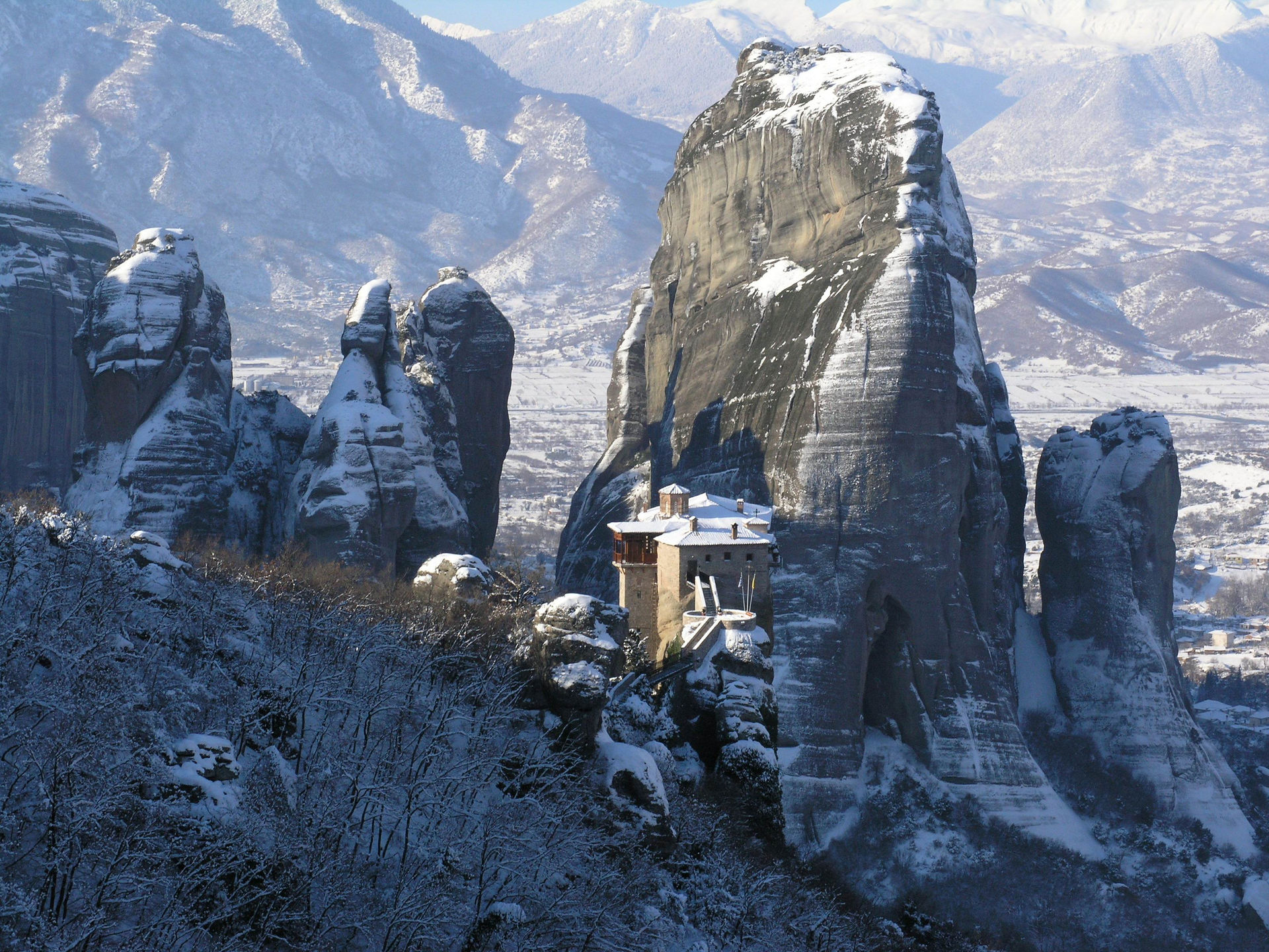 Snow over the monasteries