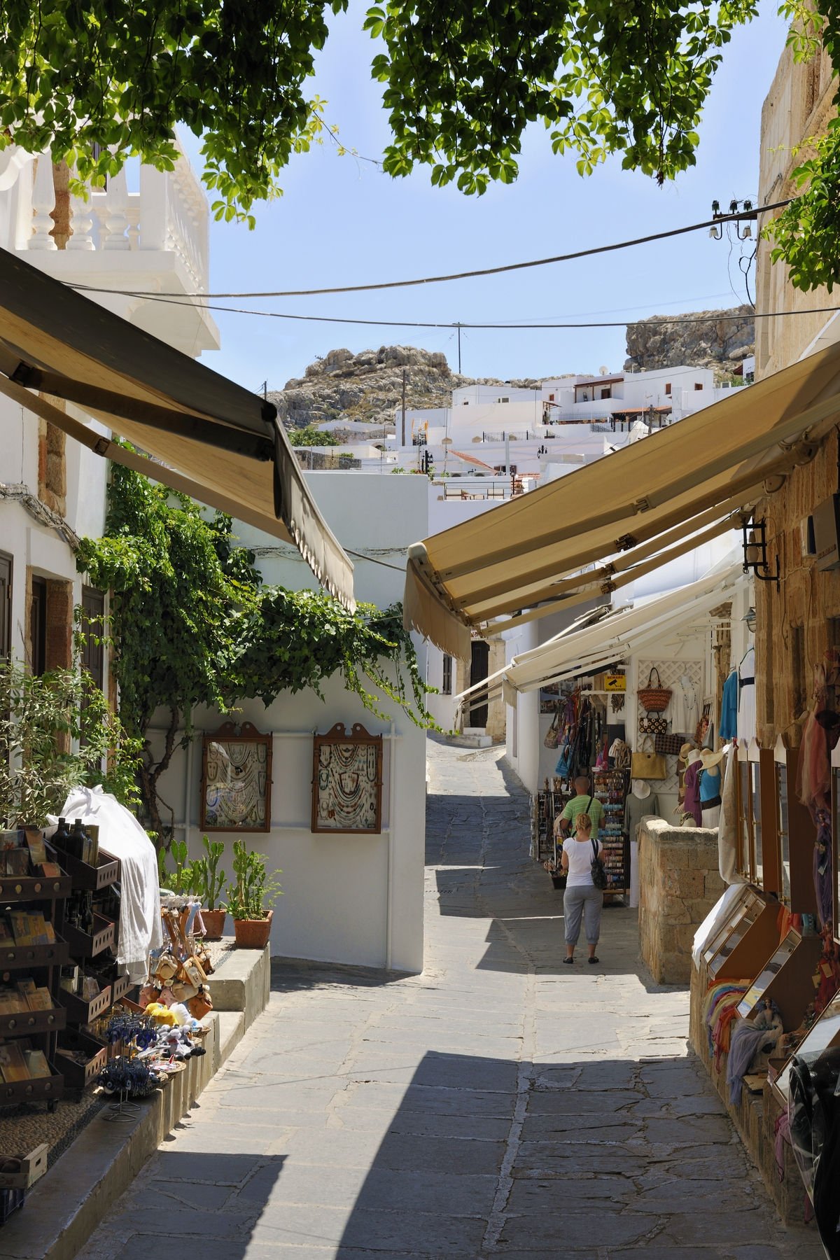Typical narrow lane in Lindos