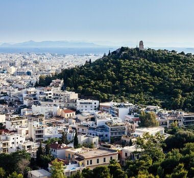 View from Lycabetus hill in Athens