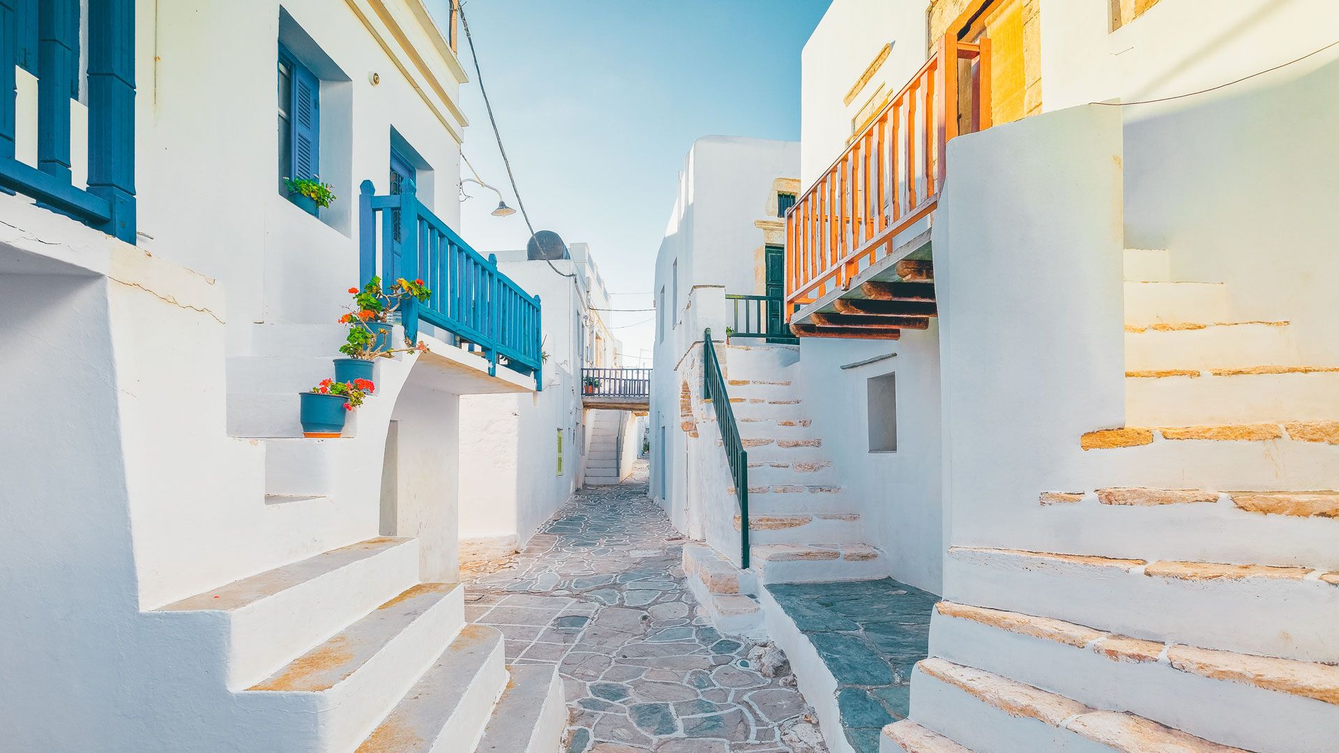 Traditional houses at castle of Folegandros district