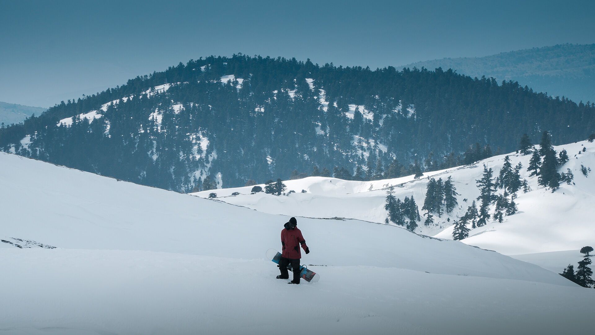 Snowboarder in Parnassos Ski Center