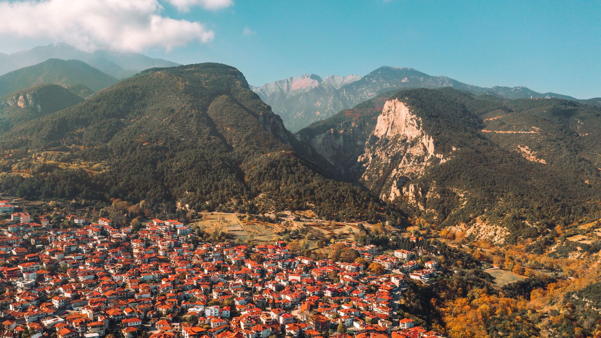 Litohoro village is the starting point for day trips on the mountain