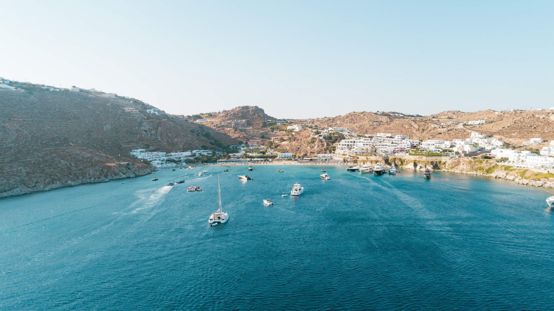 Psarou beach on Mykonos