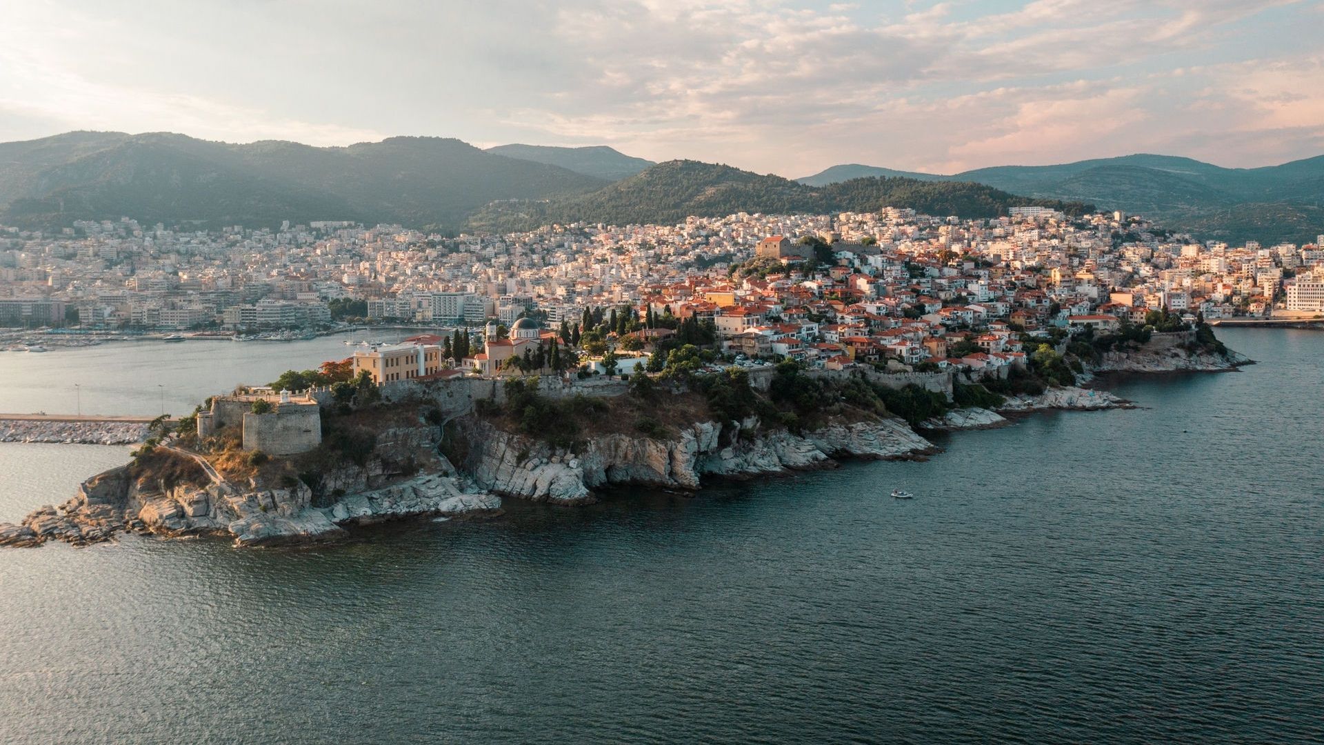 East meets west in Kavala Old Town, with the Ottoman influence apparent in the architecture 