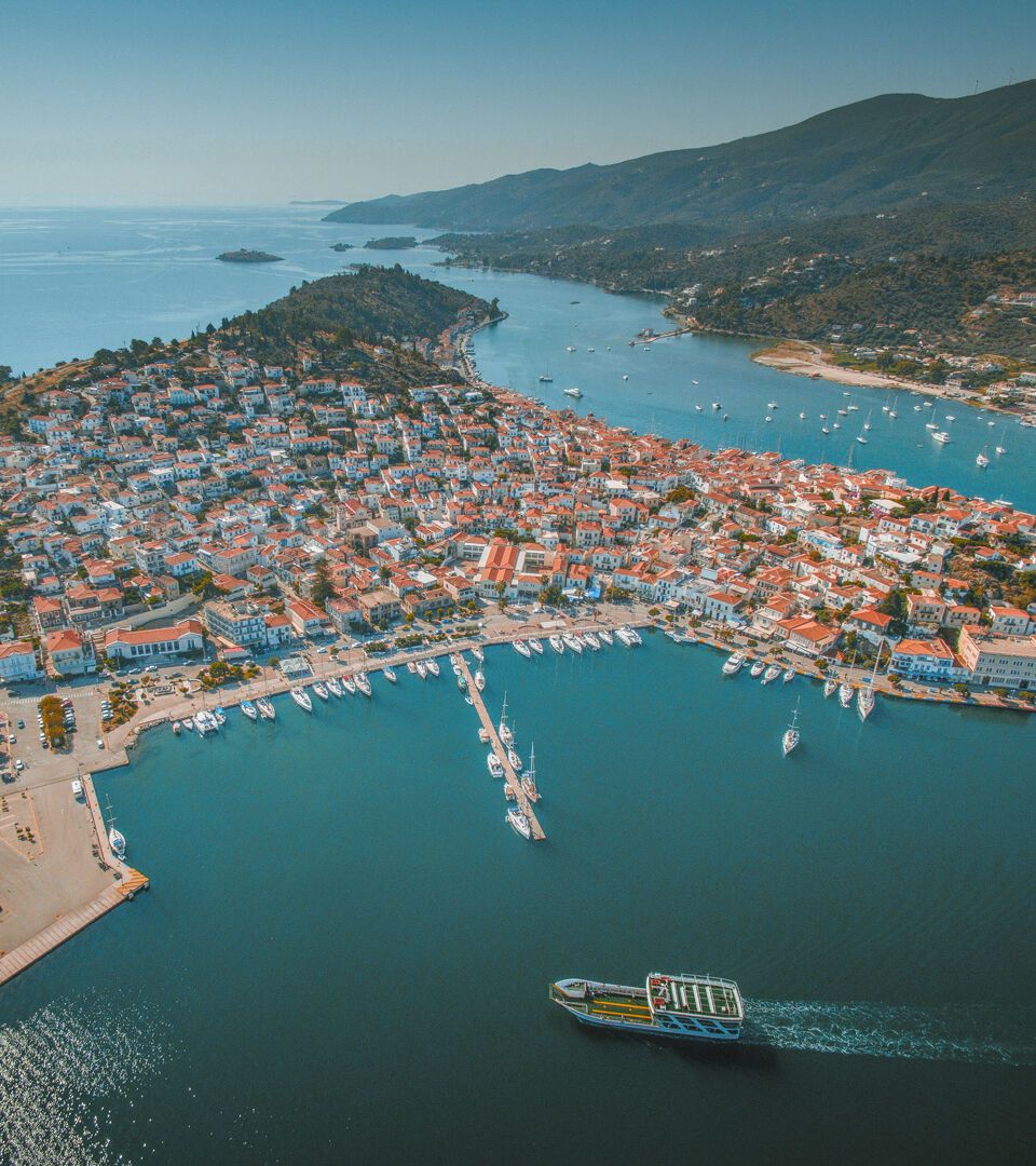 Birdsview of Poros island