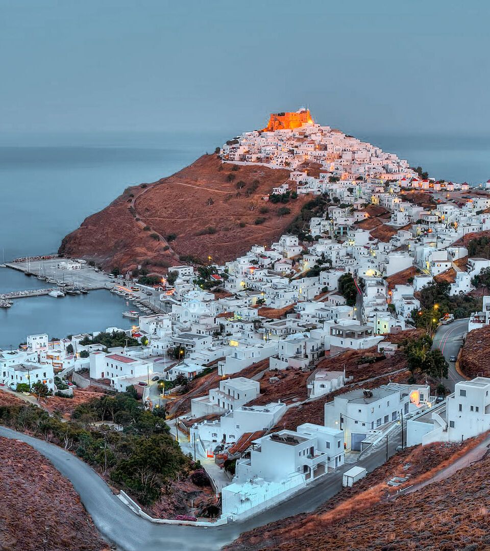At the top of the hill, the famous stone castle of Astypalaia which towers over Hora is a special attraction