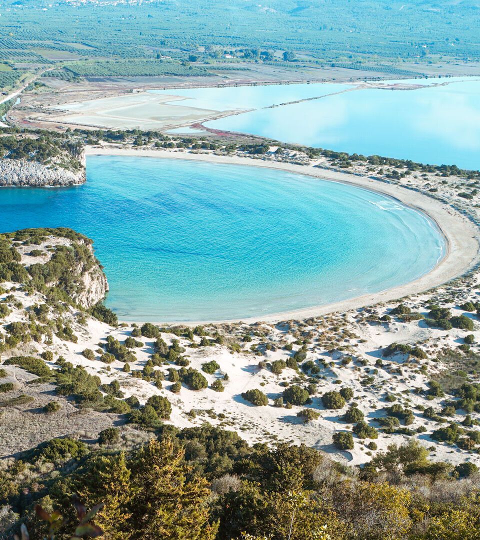 From ground level, the scene is scarcely less impressive than the iconic horseshoe-shaped image of the beach photographed from above