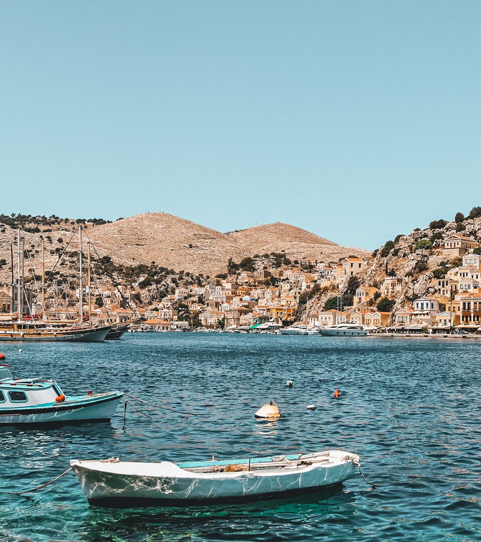 Livadia, the harbour of Tilos