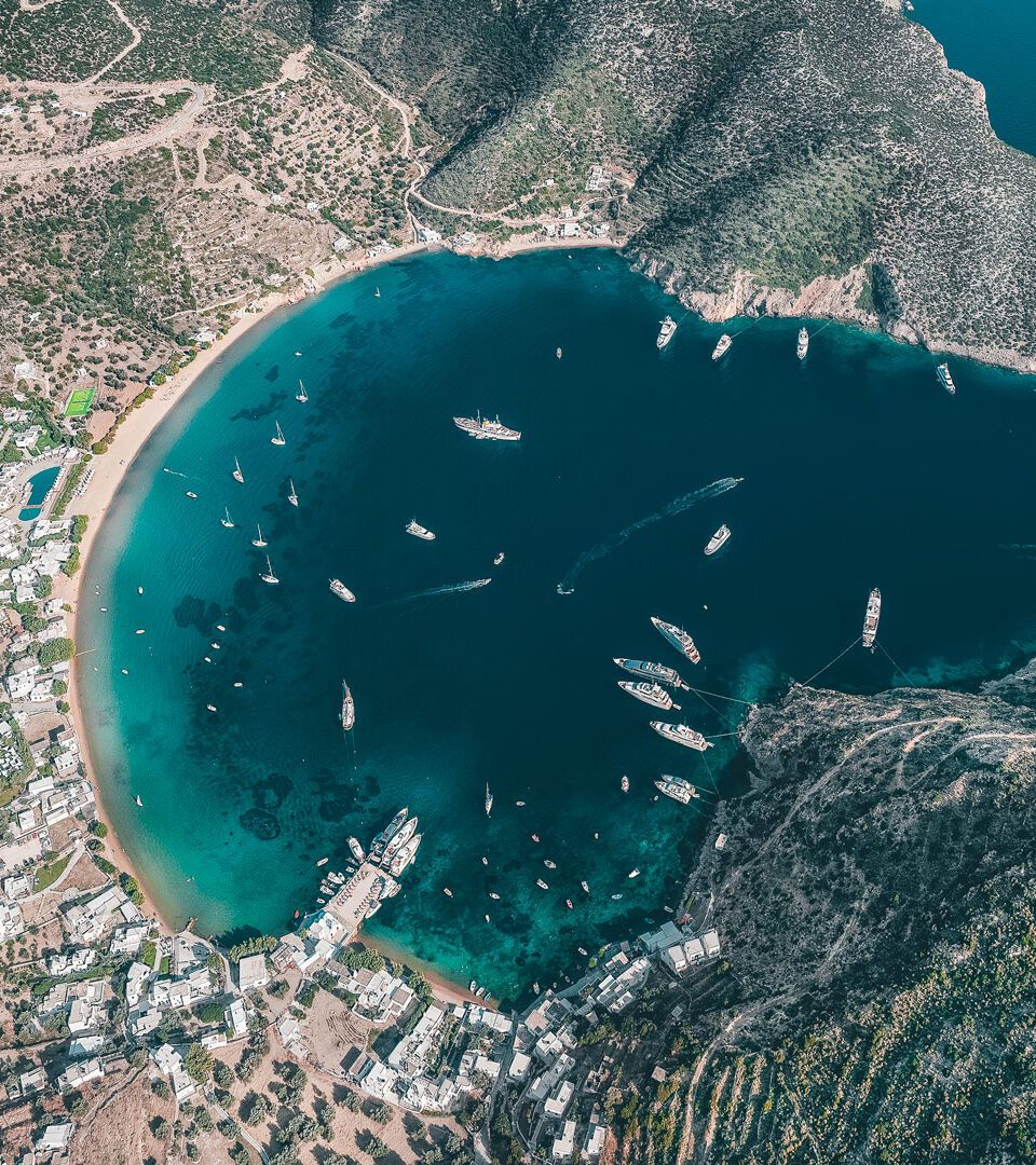 Port on Sifnos from above