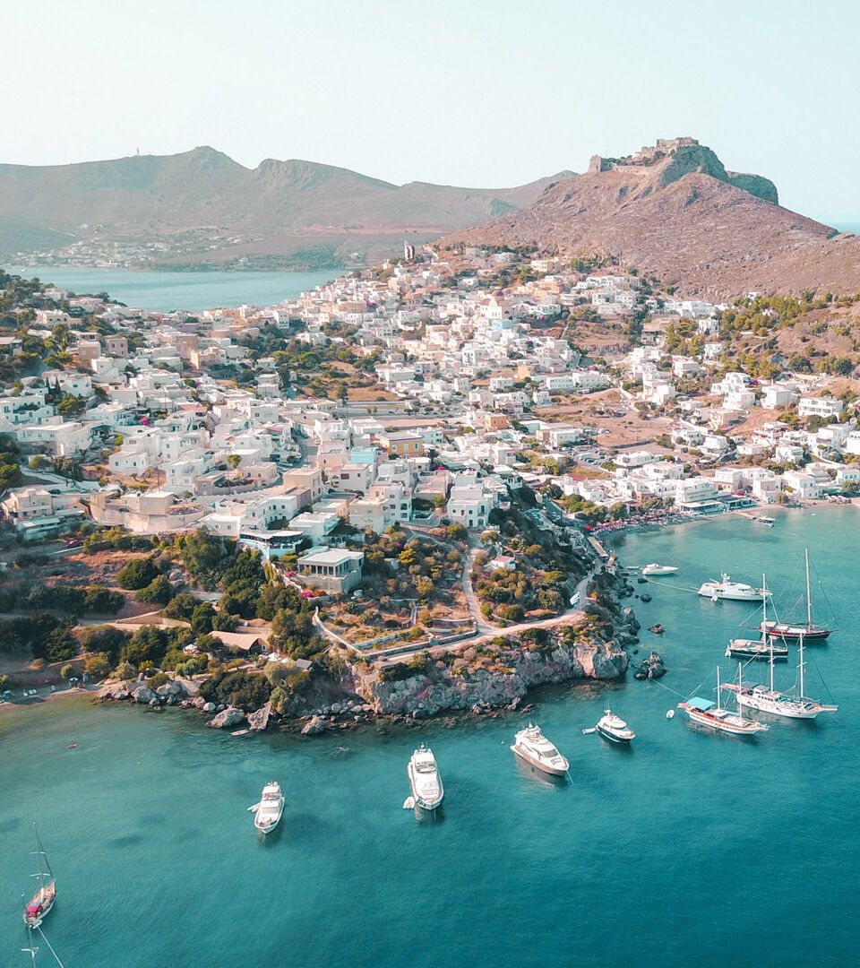 The picturesque village of Agia Marina in beautiful Leros island, Dodecanese