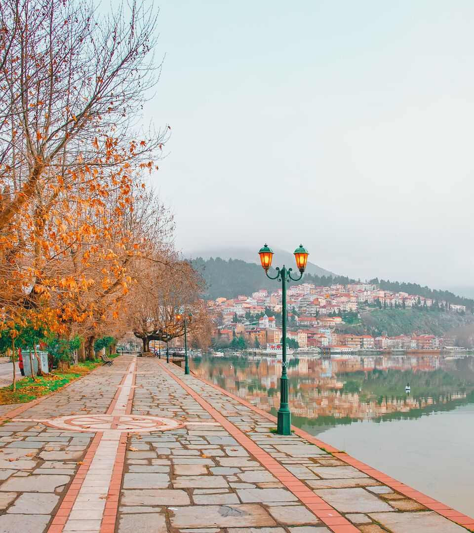 From a distance Kastoria looks like an Impressionist painting